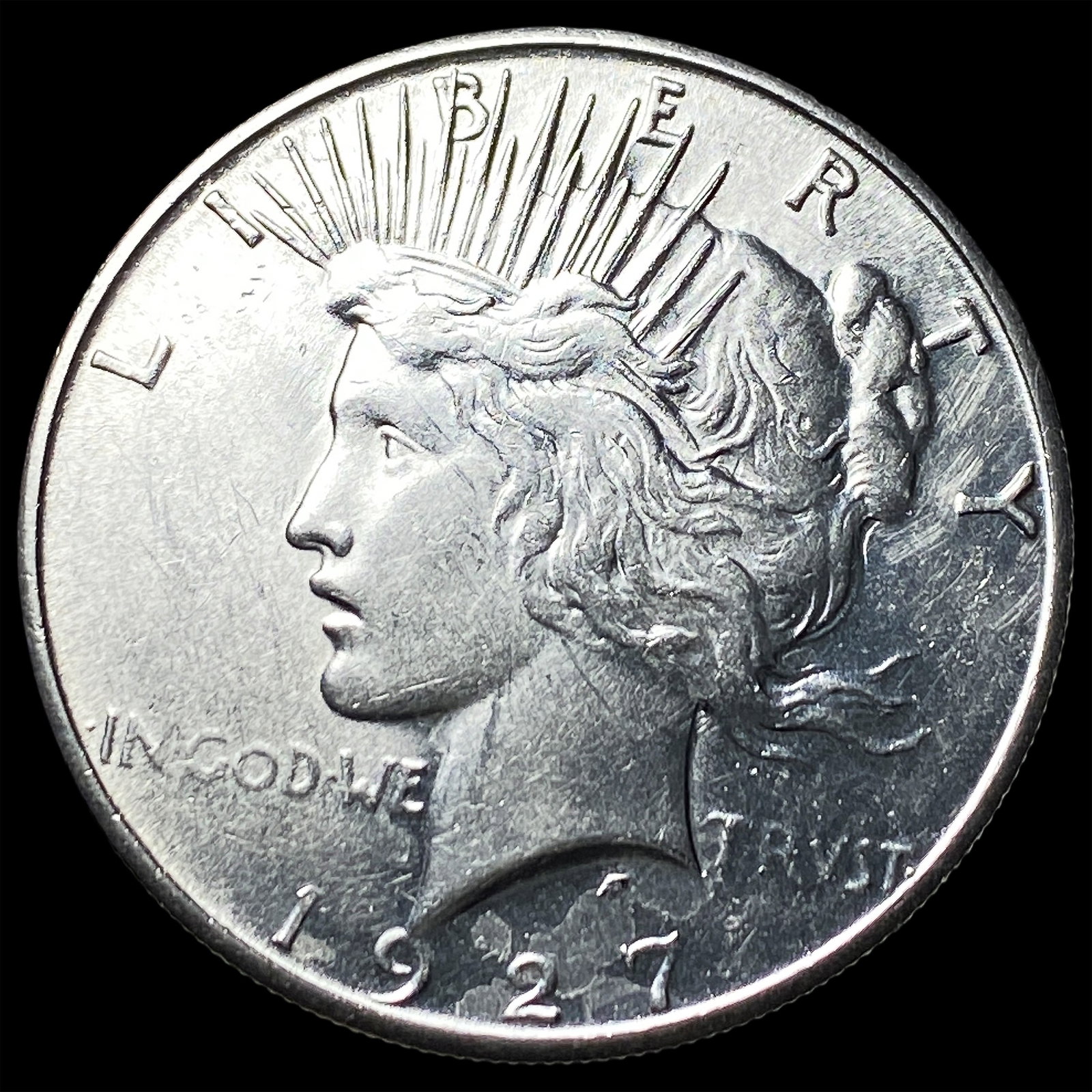 1927-S Silver Peace Dollar CLOSELY UNCIRCULATED: 1927-S Silver Peace Dollar CLOSELY UNCIRCULATED
