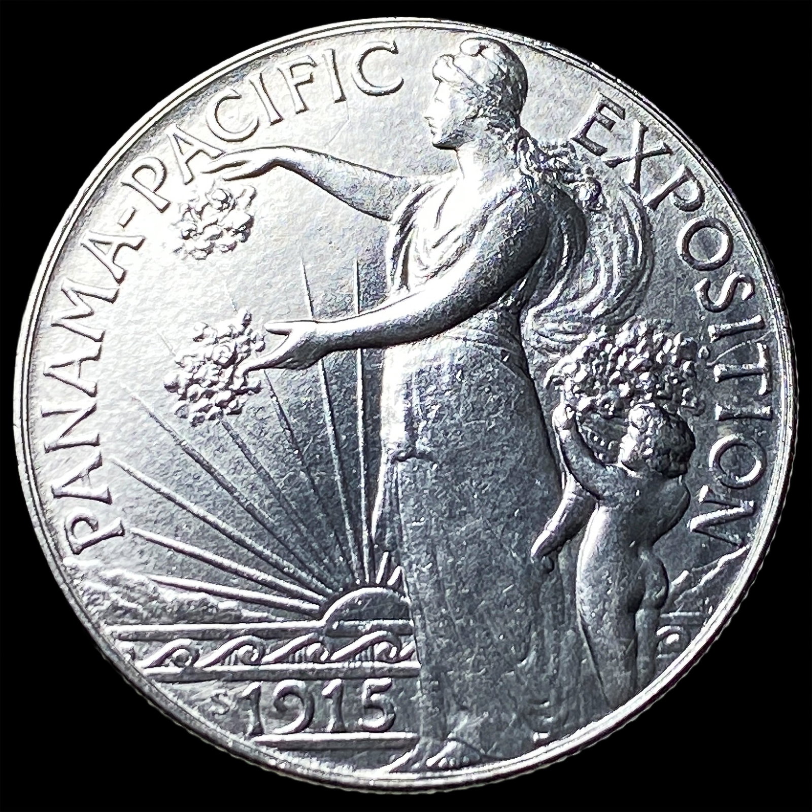 1915-S Silver Panama-Pacific Half Dollar UNCIRCULATED (1 of 2)