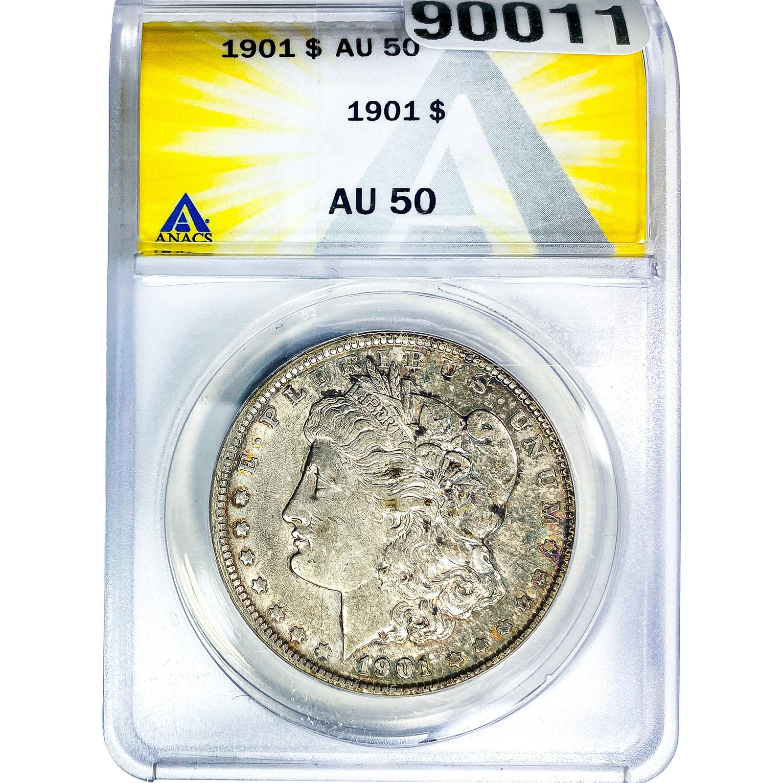 1901 Morgan Silver Dollar ANACS AU50: 1901 Morgan Silver Dollar ANACS AU50