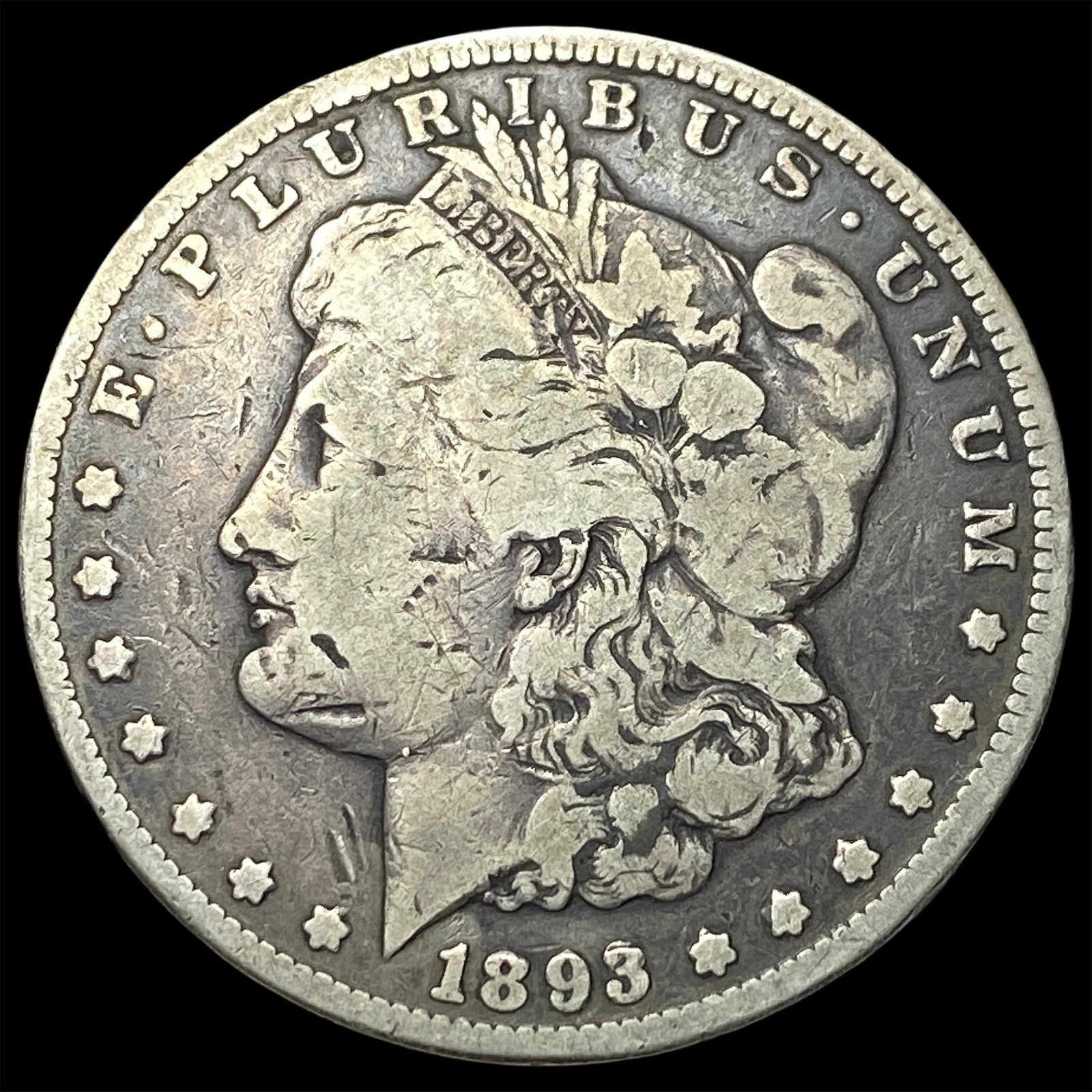1893-CC Silver Morgan Dollar NICELY CIRCULATED: 1893-CC Silver Morgan Dollar NICELY CIRCULATED