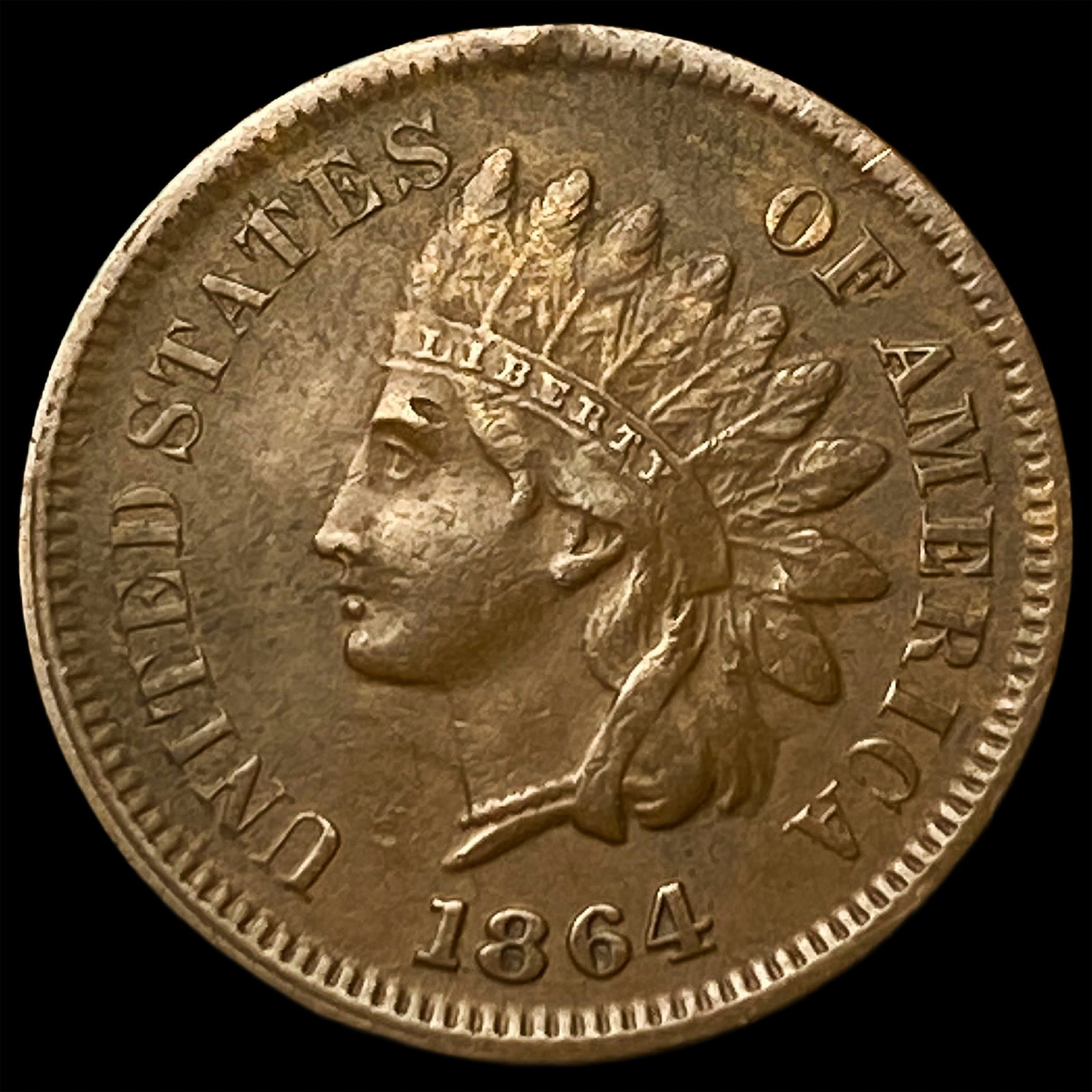 1864 L on Ribbon Indian Head Cent CLOSELY UNCIRCULATED: 1864 L on Ribbon Indian Head Cent CLOSELY UNCIRCULATED