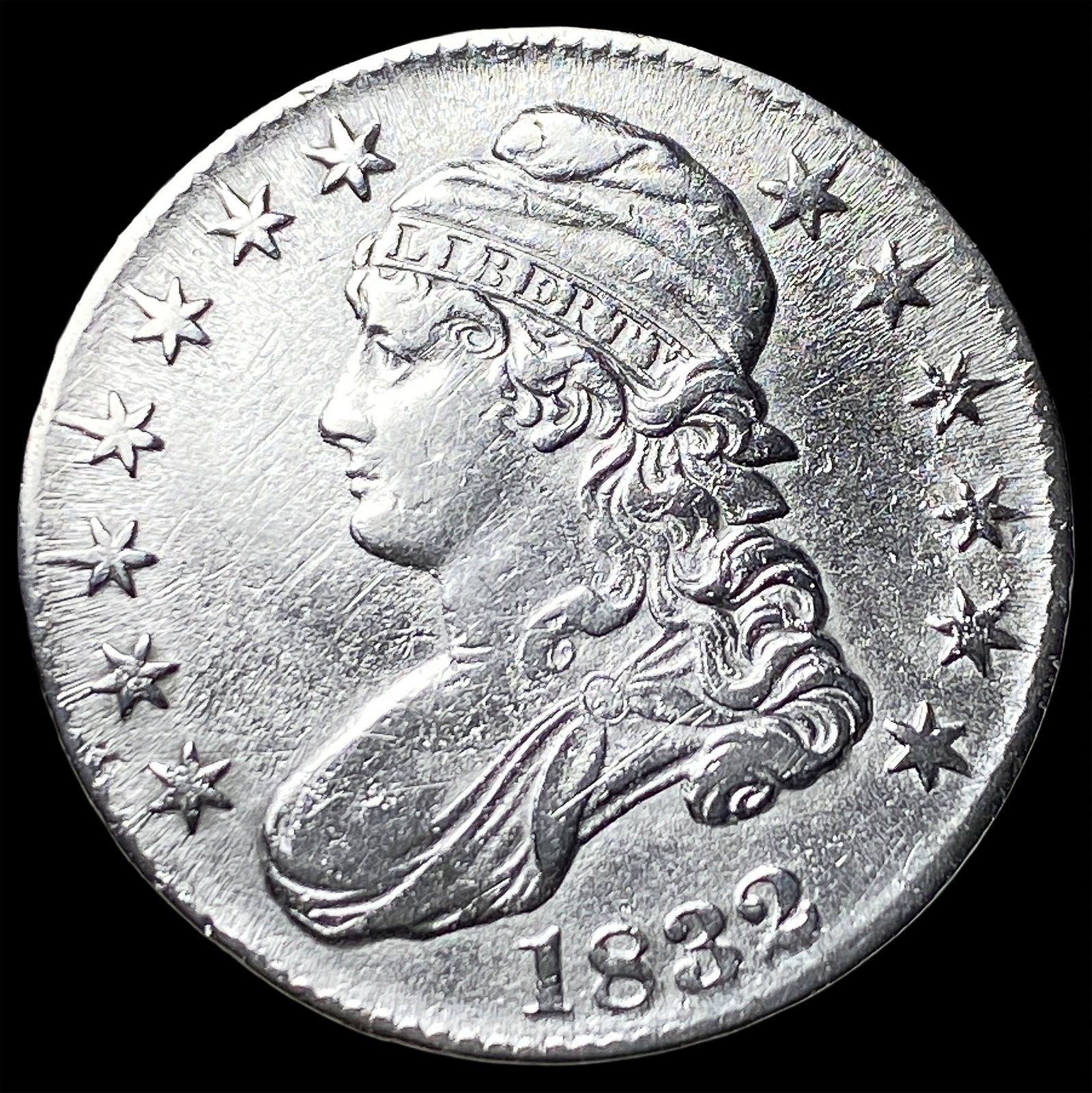 1832 Capped Bust Half Dollar CLOSELY UNCIRCULATED: 1832 Capped Bust Half Dollar CLOSELY UNCIRCULATED