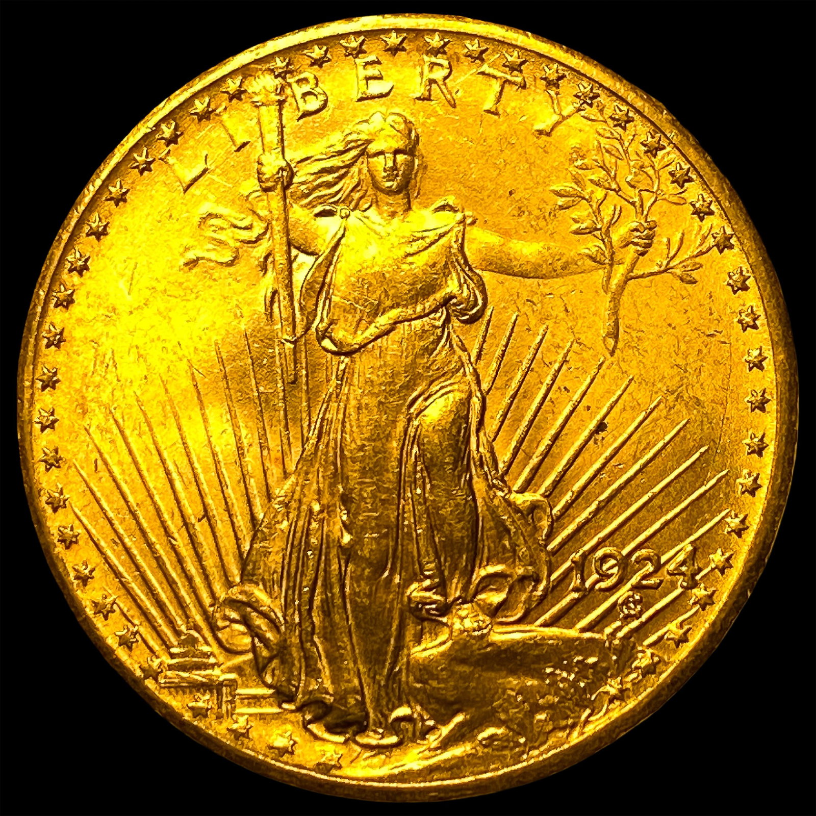 1924 Gold $20 Saint-Gaudens Double Eagle UNCIRCULATED: 1924 Gold $20 Saint-Gaudens Double Eagle UNCIRCULATED