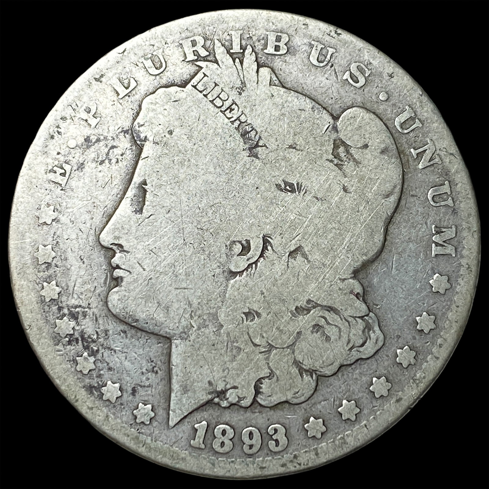 1893-CC Silver Morgan Dollar NICELY CIRCULATED: 1893-CC Silver Morgan Dollar NICELY CIRCULATED