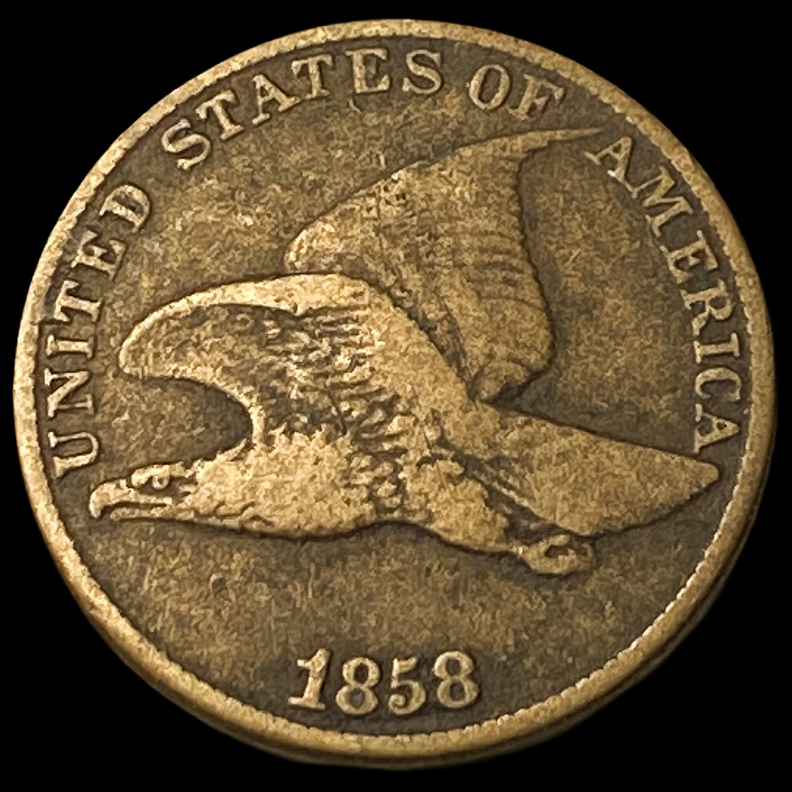 1858 Flying Eagle Cent ABOUT UNCIRCULATED (1 of 2)