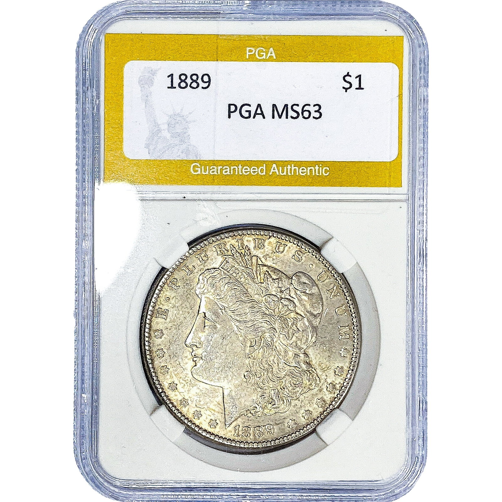 1889 Morgan Silver Dollar PGA MS63: 1889 Morgan Silver Dollar PGA MS63