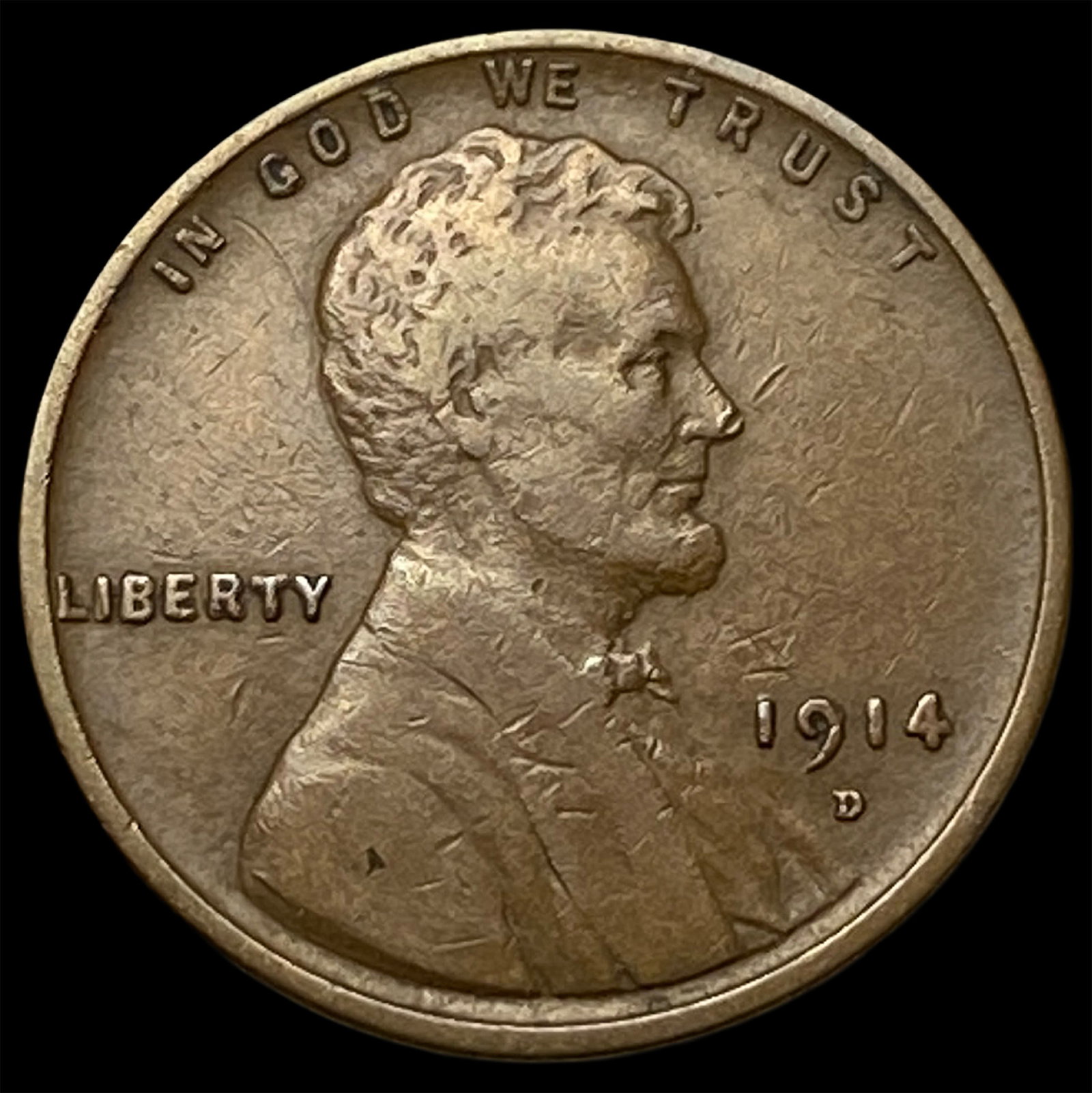 1914-D Lincoln Wheat Cent NEARLY UNCIRCULATED: 1914-D Lincoln Wheat Cent NEARLY UNCIRCULATED
