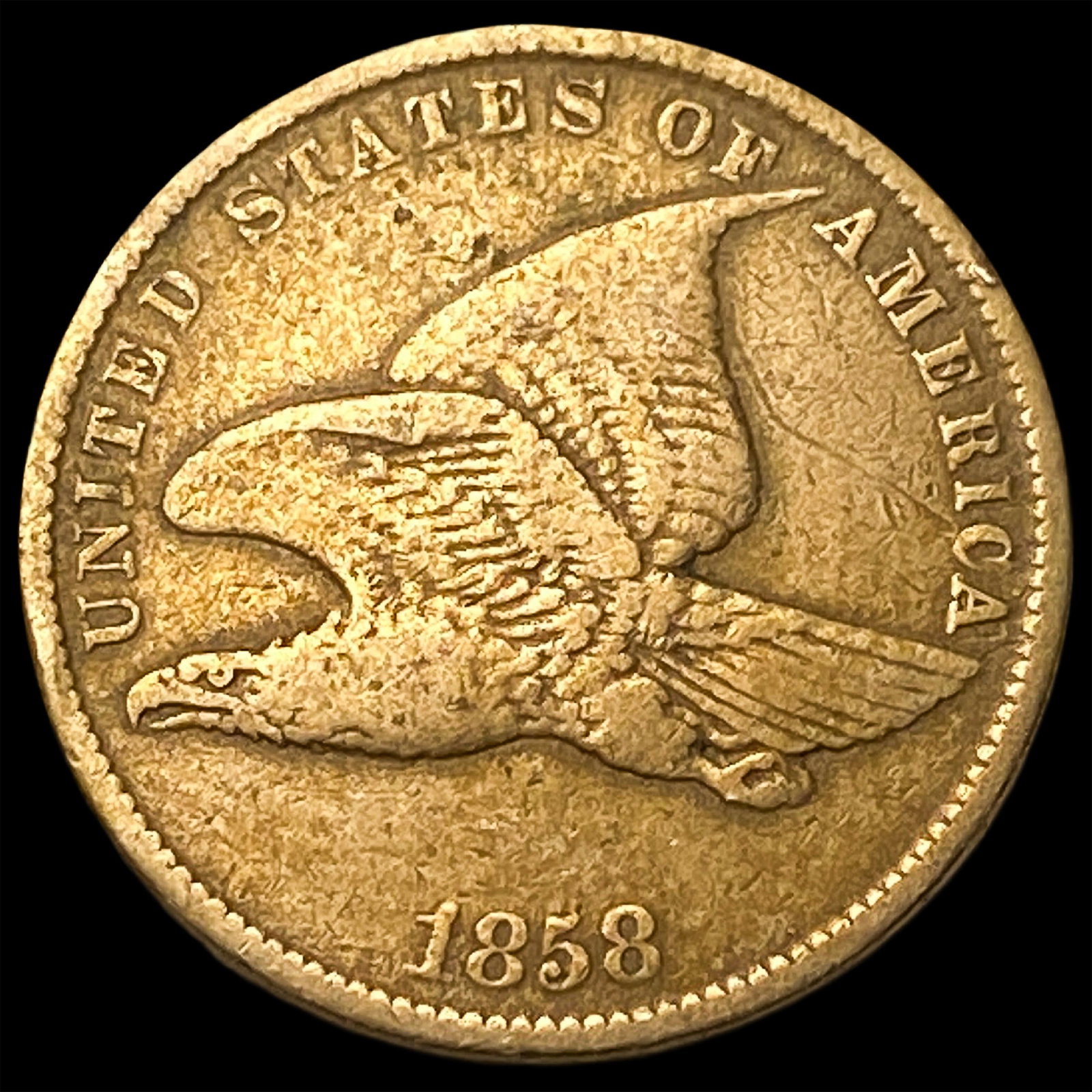 1858 Flying Eagle Cent ABOUT UNCIRCULATED: 1858 Flying Eagle Cent ABOUT UNCIRCULATED
