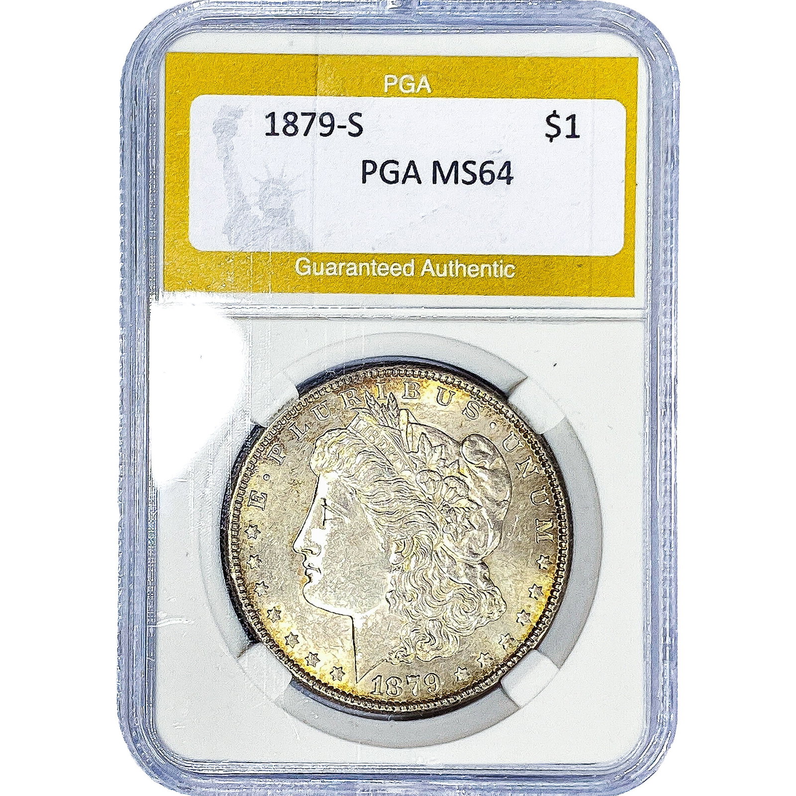 1879-S Morgan Silver Dollar PGA MS64: 1879-S Morgan Silver Dollar PGA MS64