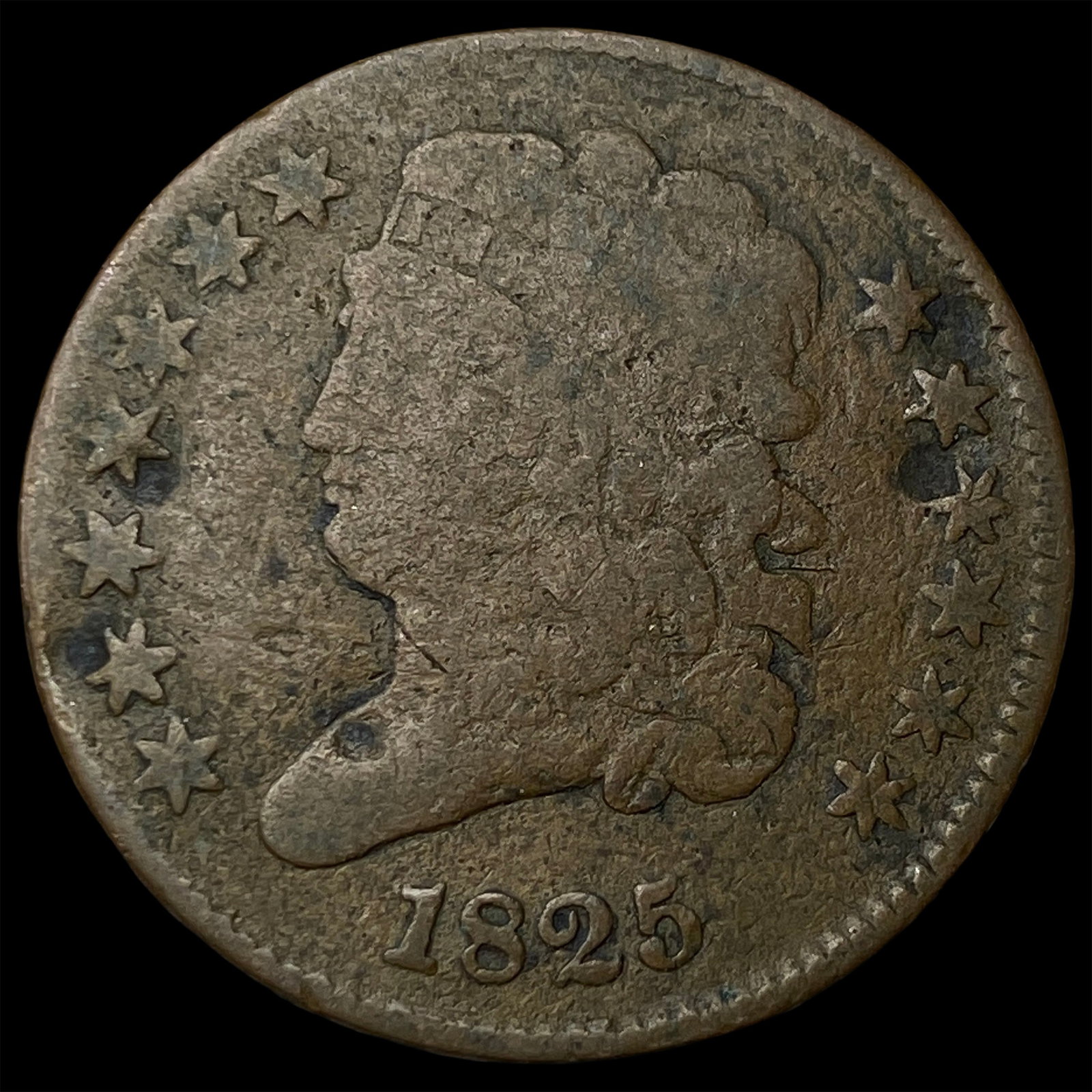 1825 Classic Head Half Cent NICELY CIRCULATED: 1825 Classic Head Half Cent NICELY CIRCULATED