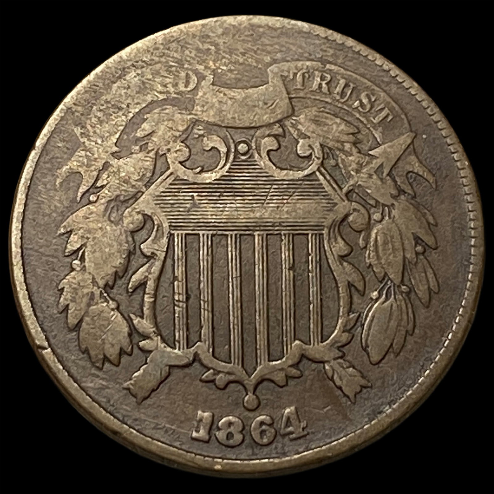 1864 Two-Cent Piece NICELY CIRCULATED (1 of 2)