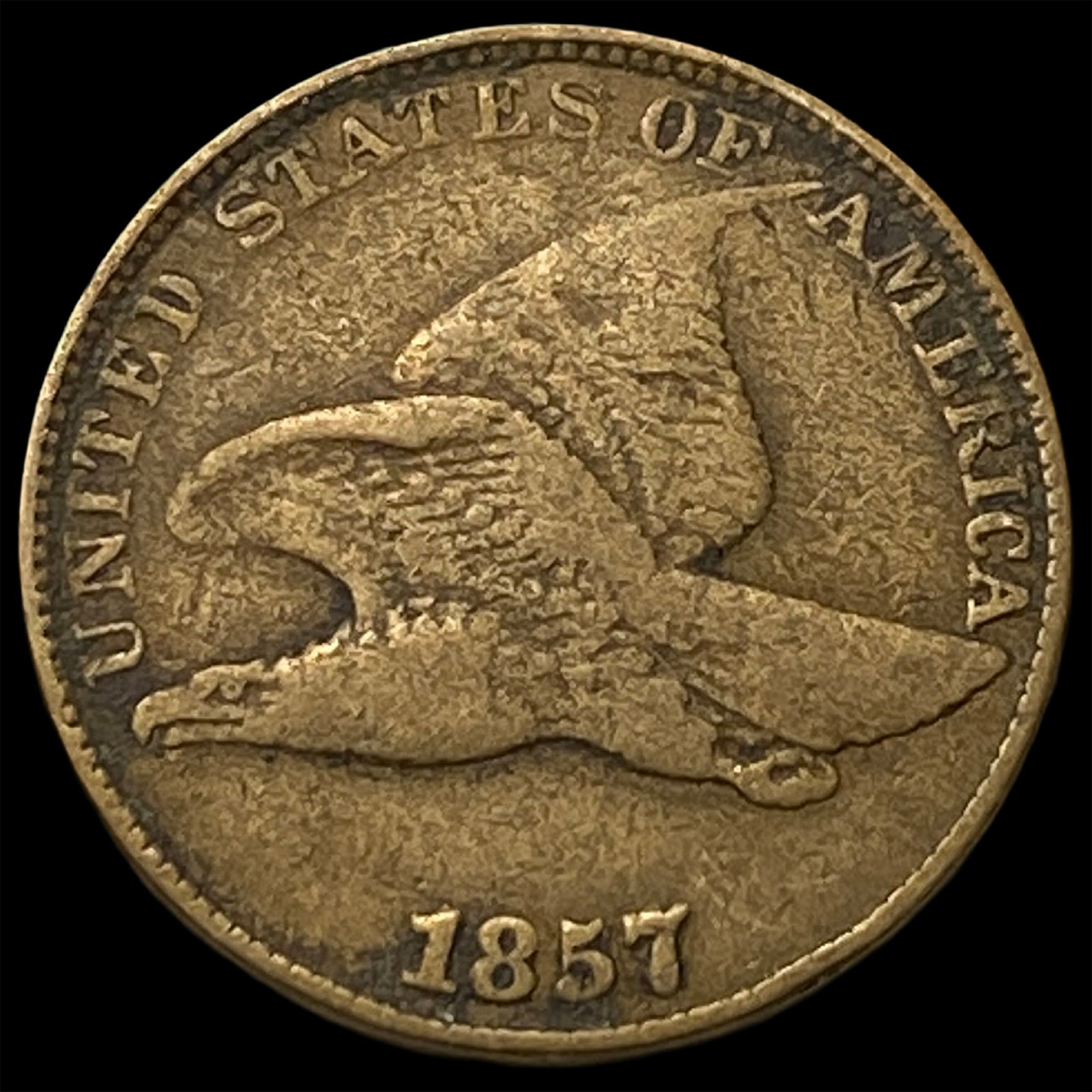 1857 Flying Eagle Cent ABOUT UNCIRCULATED: 1857 Flying Eagle Cent ABOUT UNCIRCULATED