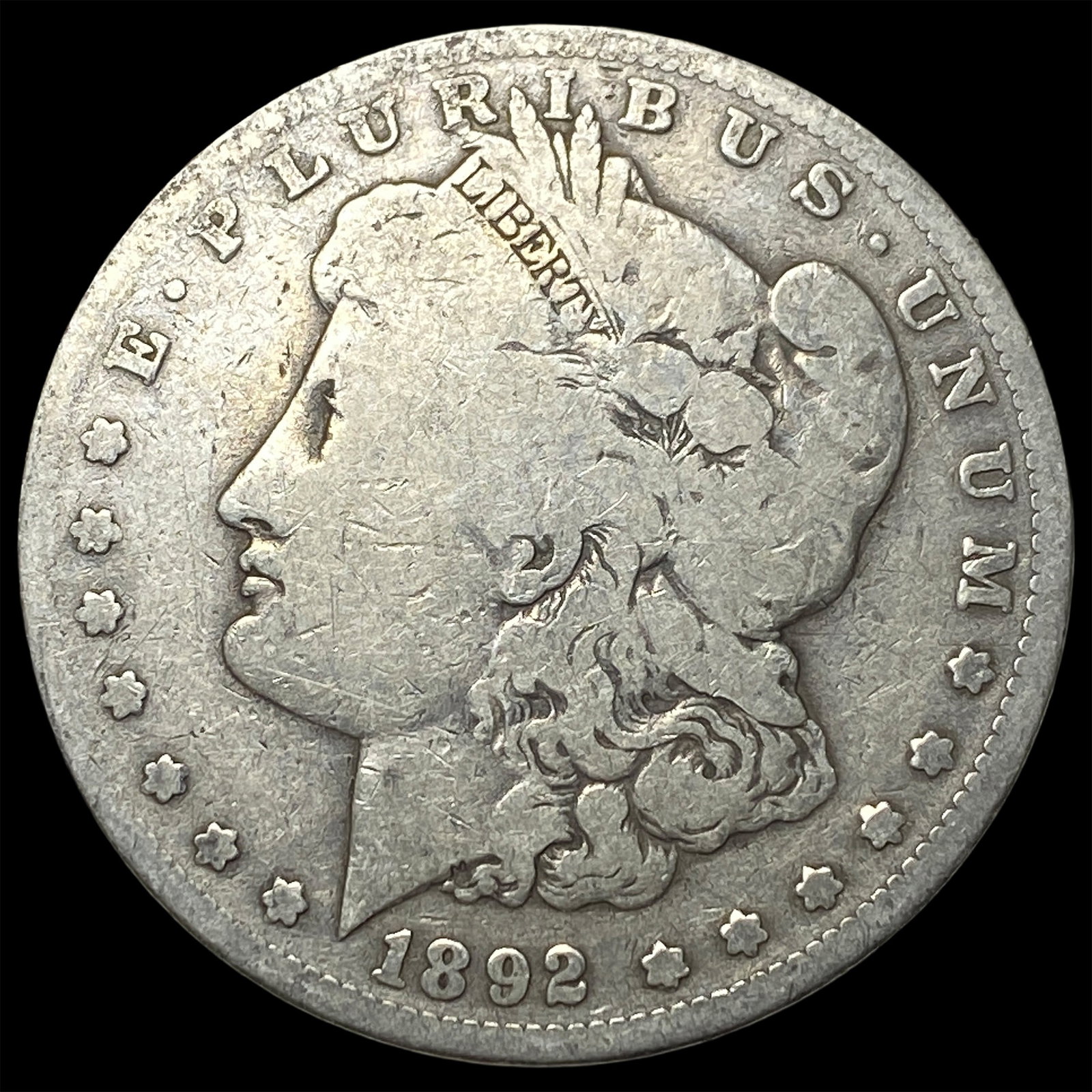 1892-S Silver Morgan Dollar NICELY CIRCULATED: 1892-S Silver Morgan Dollar NICELY CIRCULATED