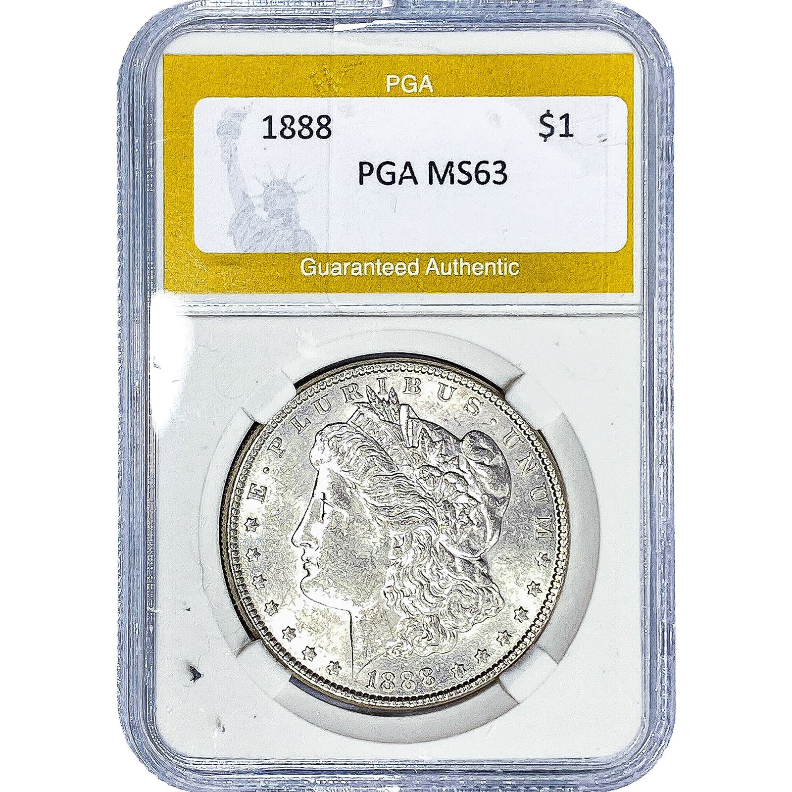 1888 Morgan Silver Dollar PGA MS63: 1888 Morgan Silver Dollar PGA MS63