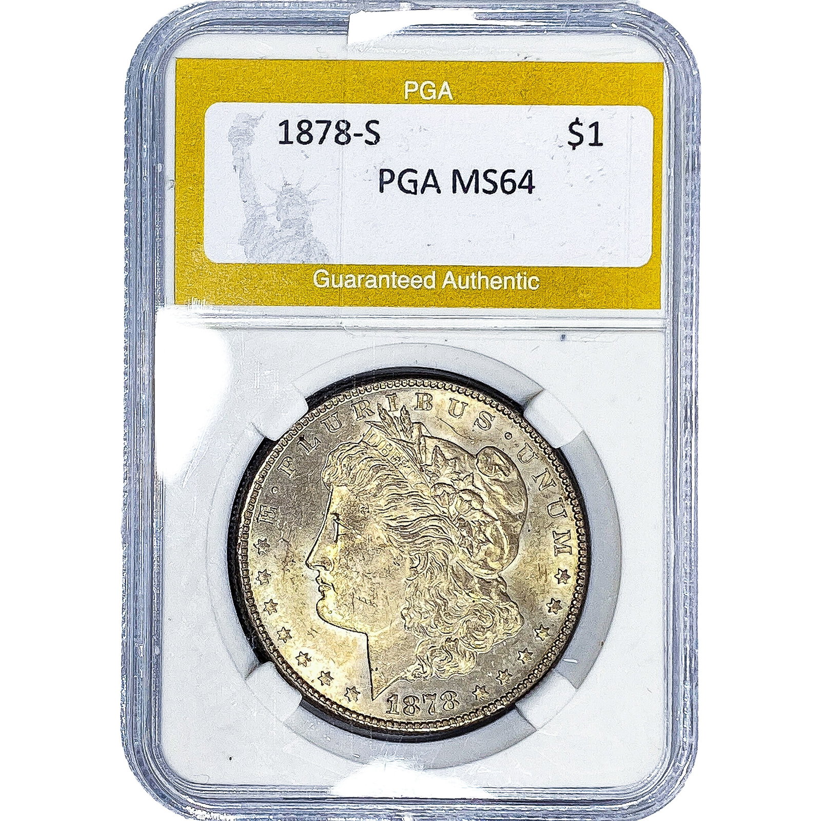 1878-S Morgan Silver Dollar PGA MS64: 1878-S Morgan Silver Dollar PGA MS64