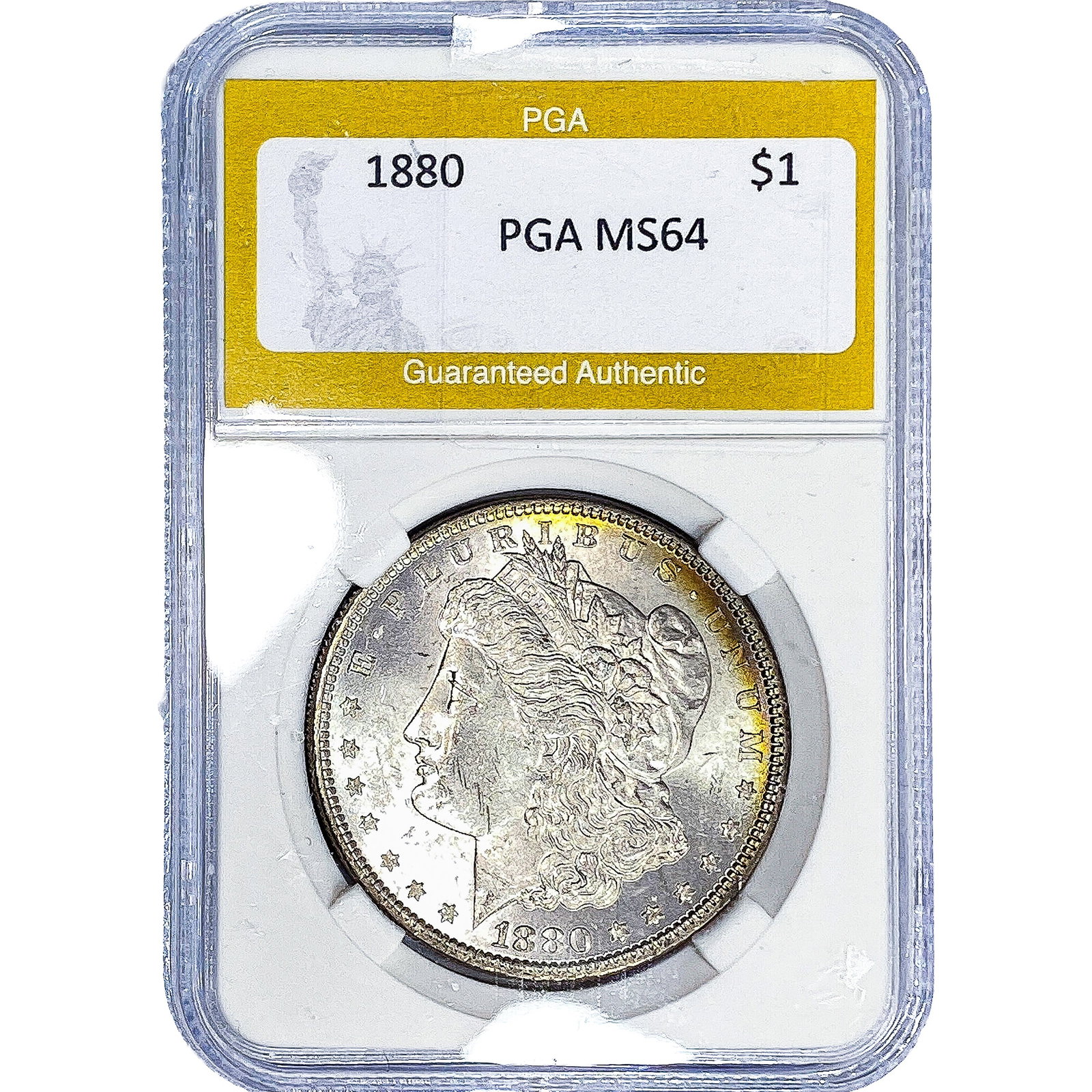 1880 Morgan Silver Dollar PGA MS64: 1880 Morgan Silver Dollar PGA MS64