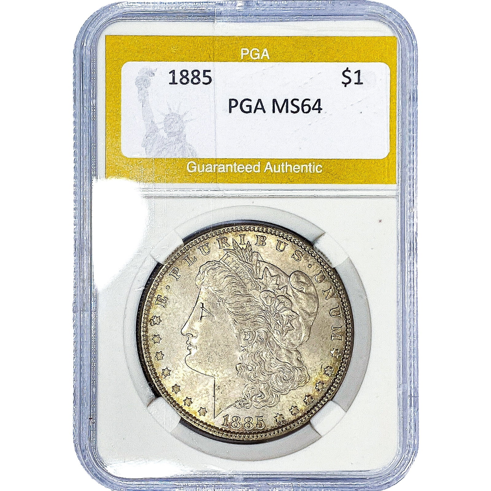 1885 Morgan Silver Dollar PGA MS64: 1885 Morgan Silver Dollar PGA MS64