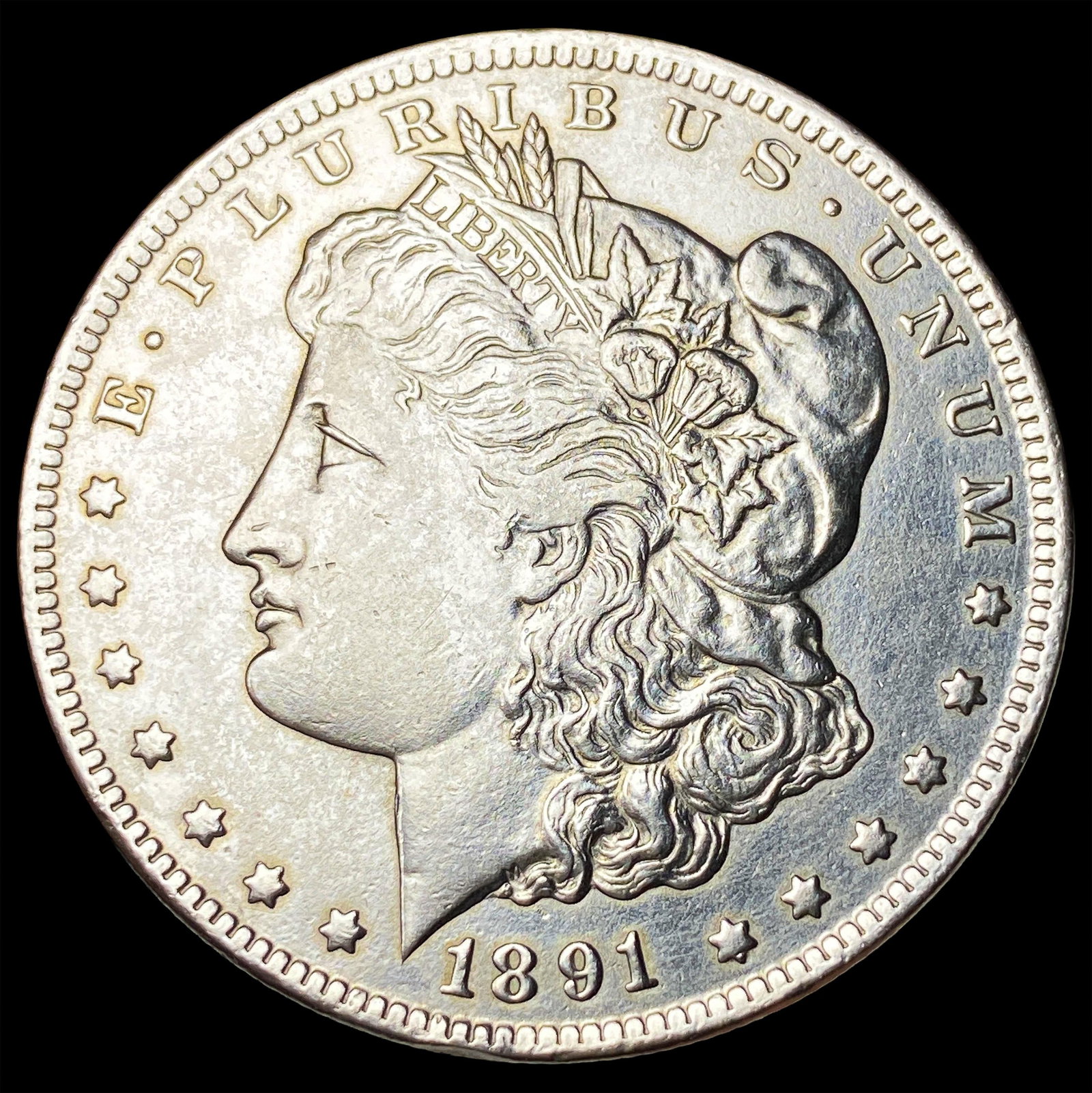 1891-CC Silver Morgan Dollar CLOSELY UNCIRCULATED: 1891-CC Silver Morgan Dollar CLOSELY UNCIRCULATED