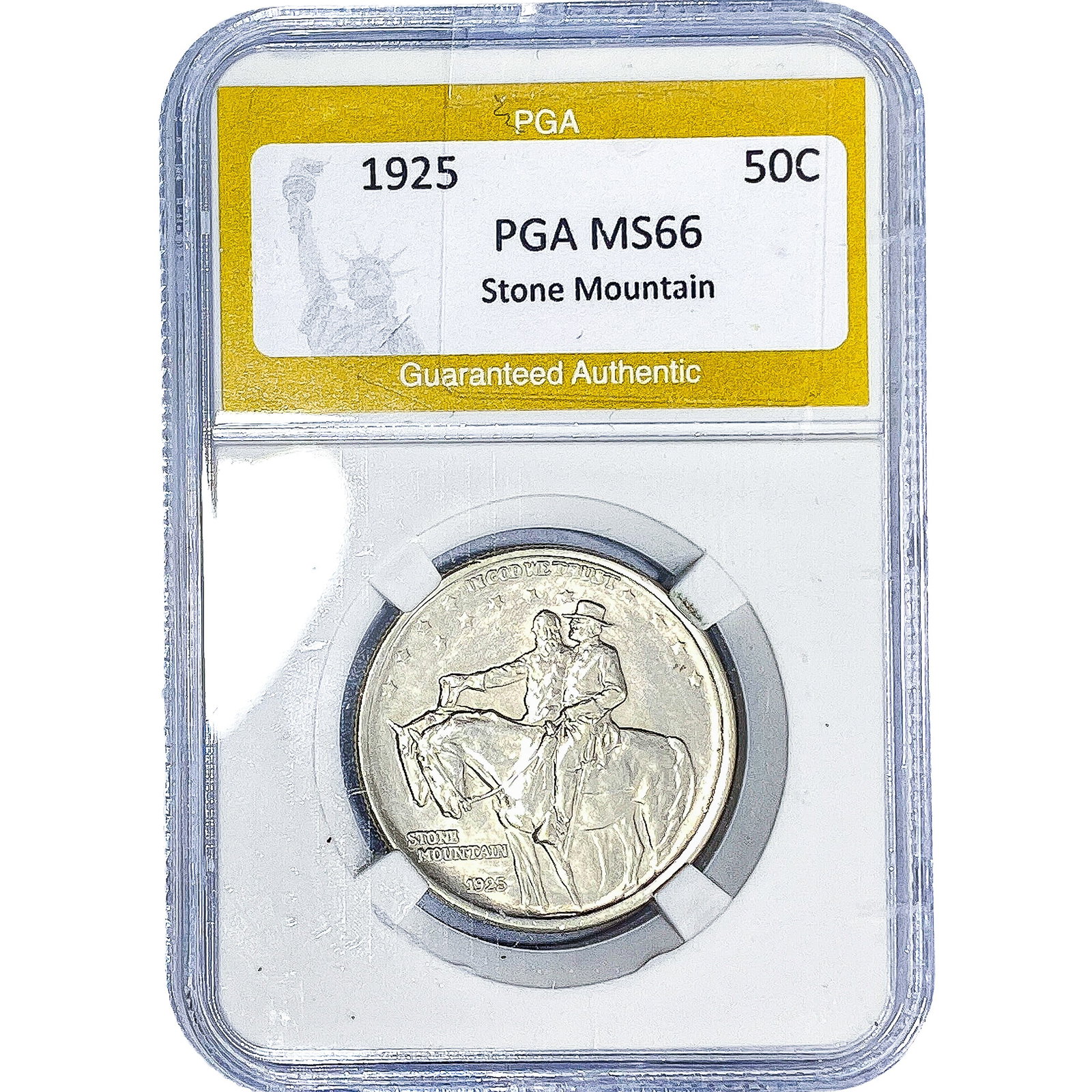 1925 Stone Mountain Half Dollar PGA MS66: 1925 Stone Mountain Half Dollar PGA MS66