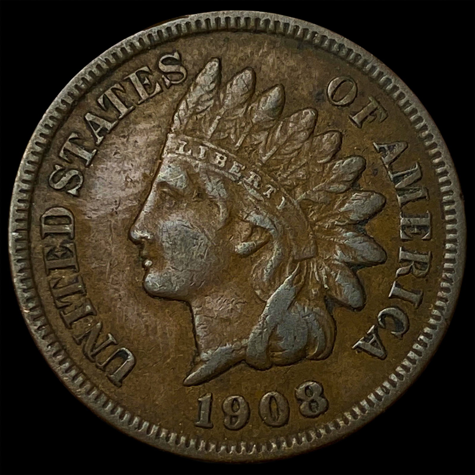 1908-S Indian Head Cent NEARLY UNCIRCULATED: 1908-S Indian Head Cent NEARLY UNCIRCULATED