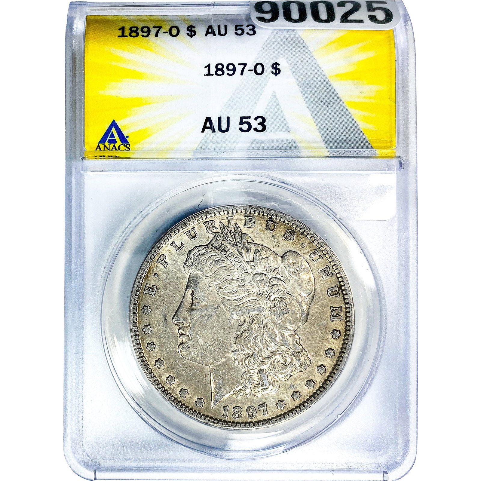 1897-O Morgan Silver Dollar ANACS AU53: 1897-O Morgan Silver Dollar ANACS AU53