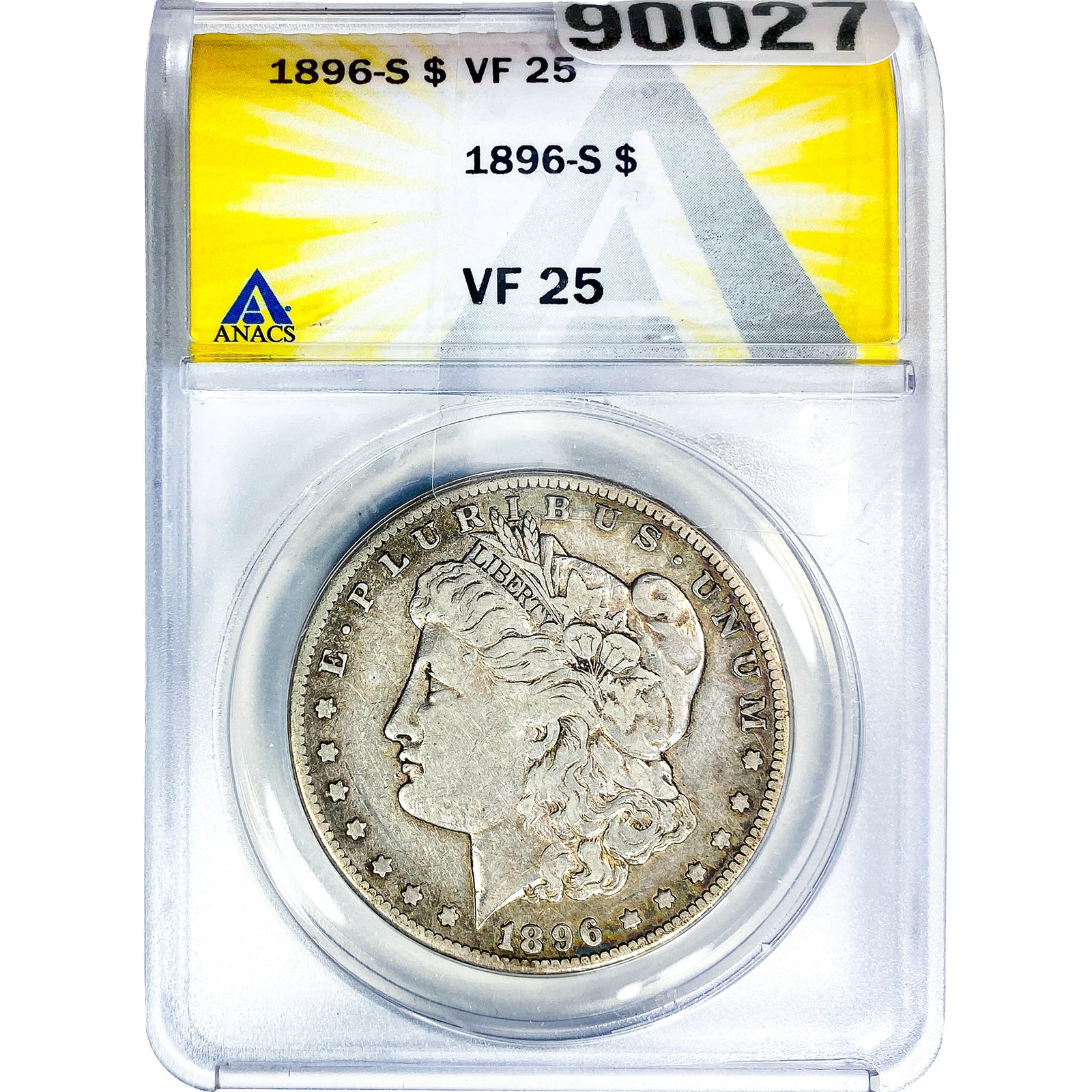 1896-S Morgan Silver Dollar ANACS VF25: 1896-S Morgan Silver Dollar ANACS VF25