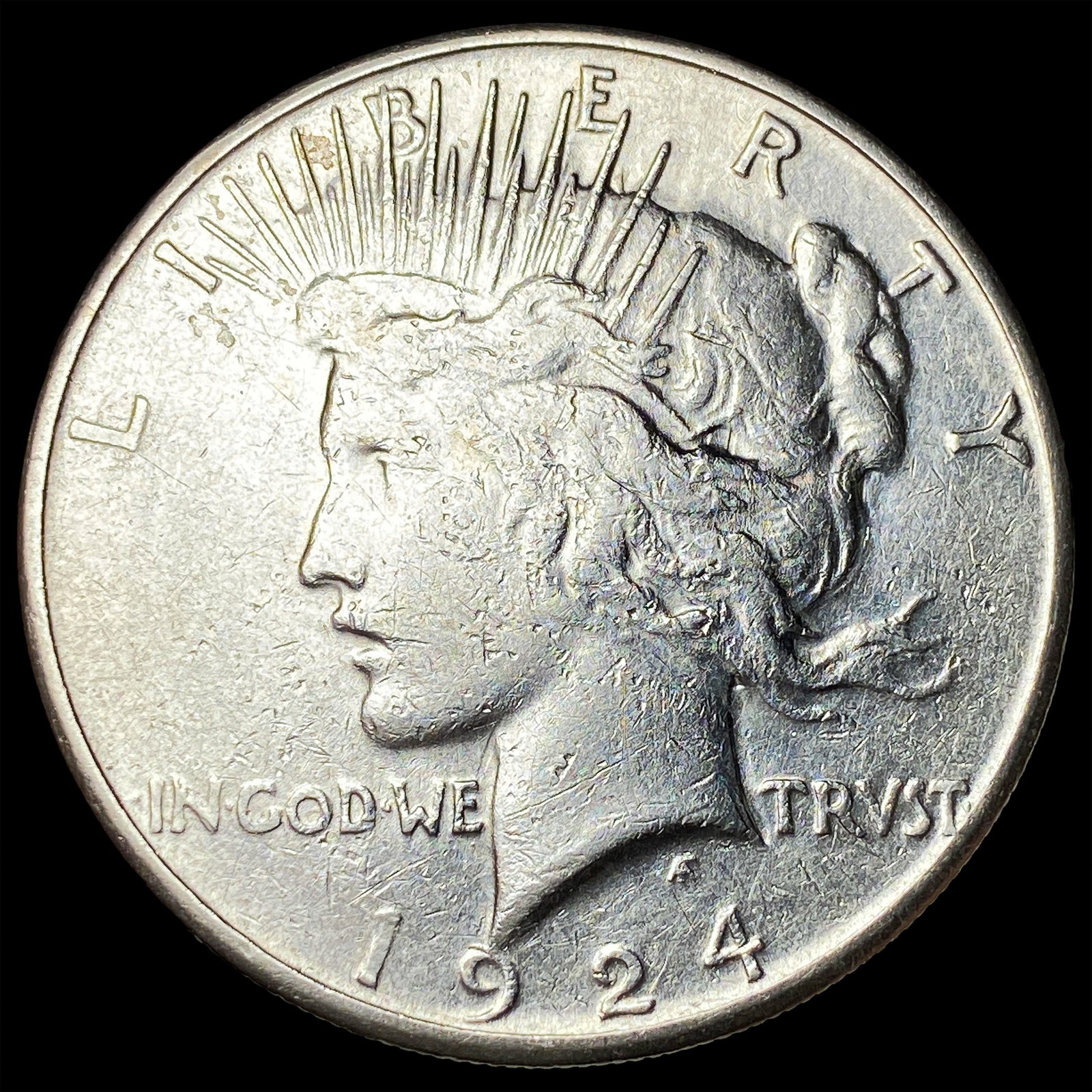 1924-S Silver Peace Dollar LIGHTLY CIRCULATED: 1924-S Silver Peace Dollar LIGHTLY CIRCULATED