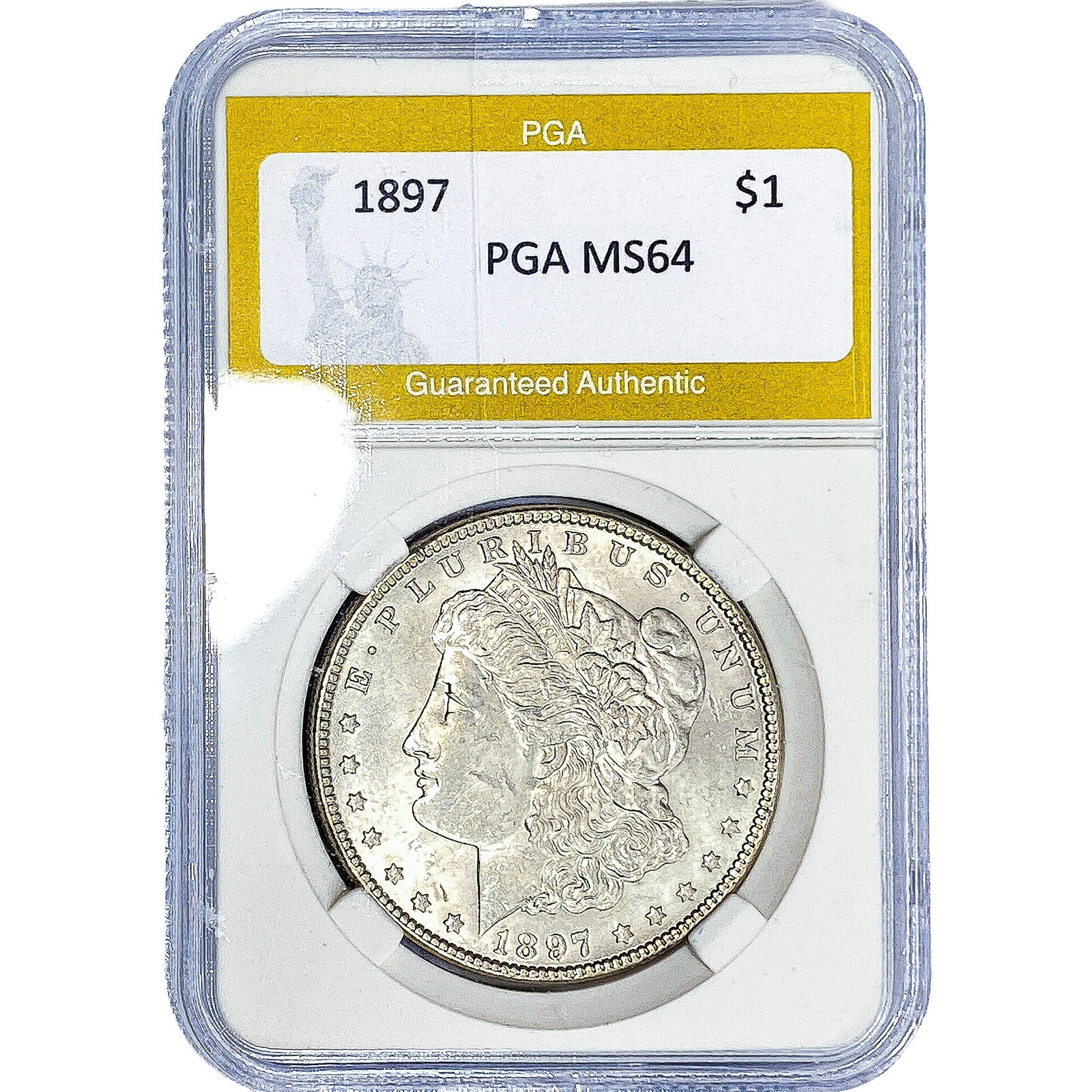 1897 Morgan Silver Dollar PGA MS64: 1897 Morgan Silver Dollar PGA MS64
