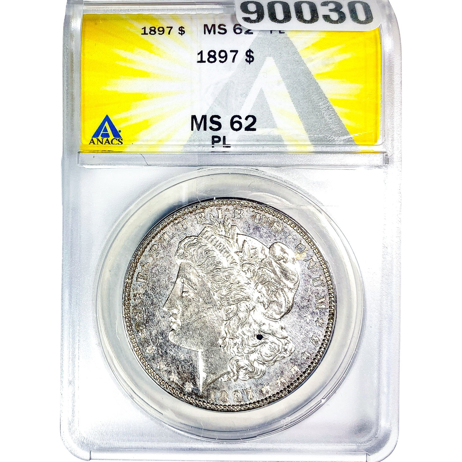 1897 Morgan Silver Dollar ANACS MS62 PL: 1897 Morgan Silver Dollar ANACS MS62 PL