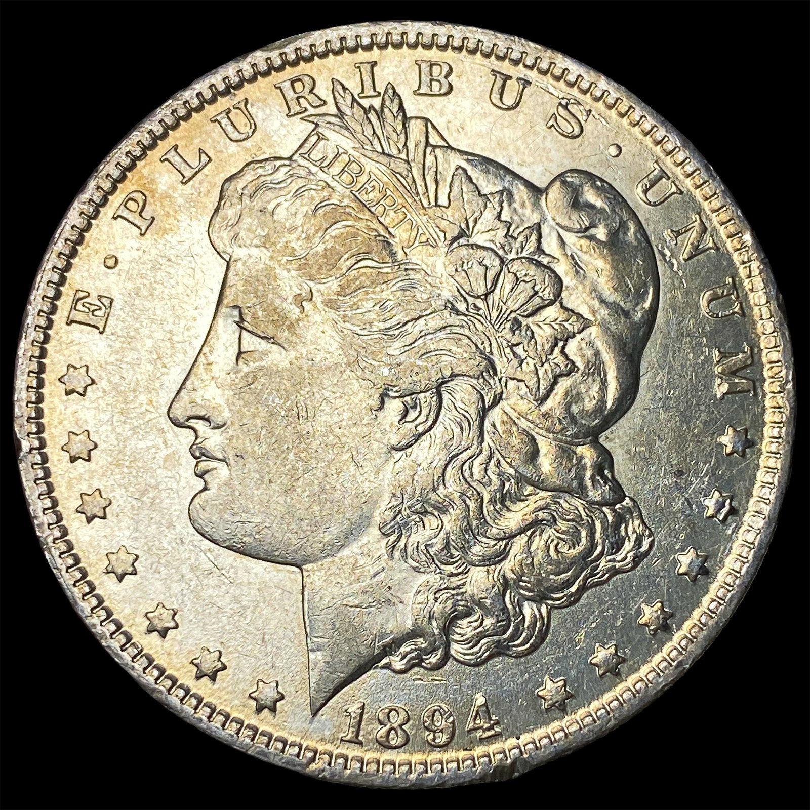1894 removed mmark Silver Morgan Dollar UNCIRCULATED: 1894 removed mmark Silver Morgan Dollar UNCIRCULATED