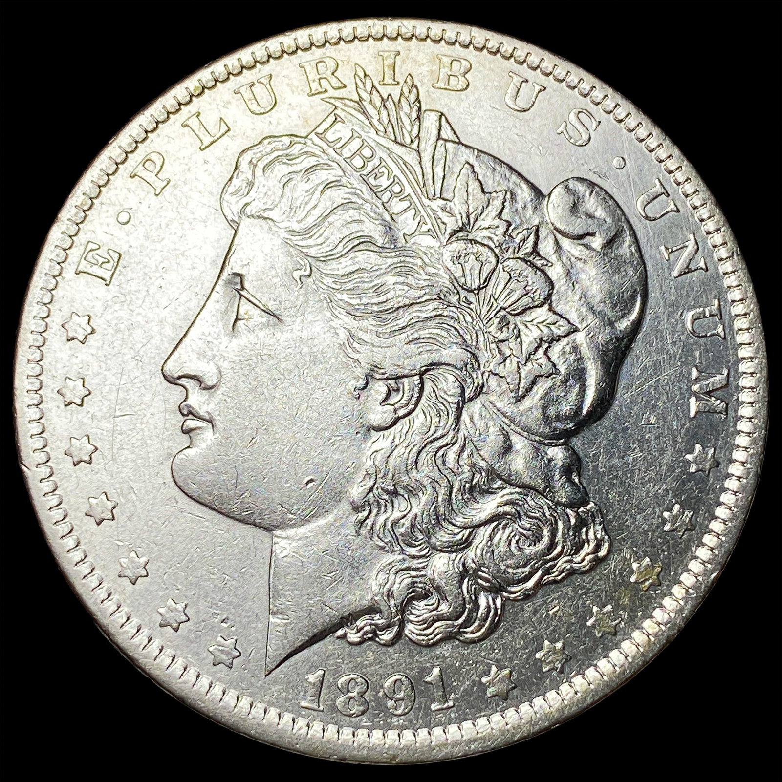 1891 Silver Morgan Dollar CLOSELY UNCIRCULATED: 1891 Silver Morgan Dollar CLOSELY UNCIRCULATED