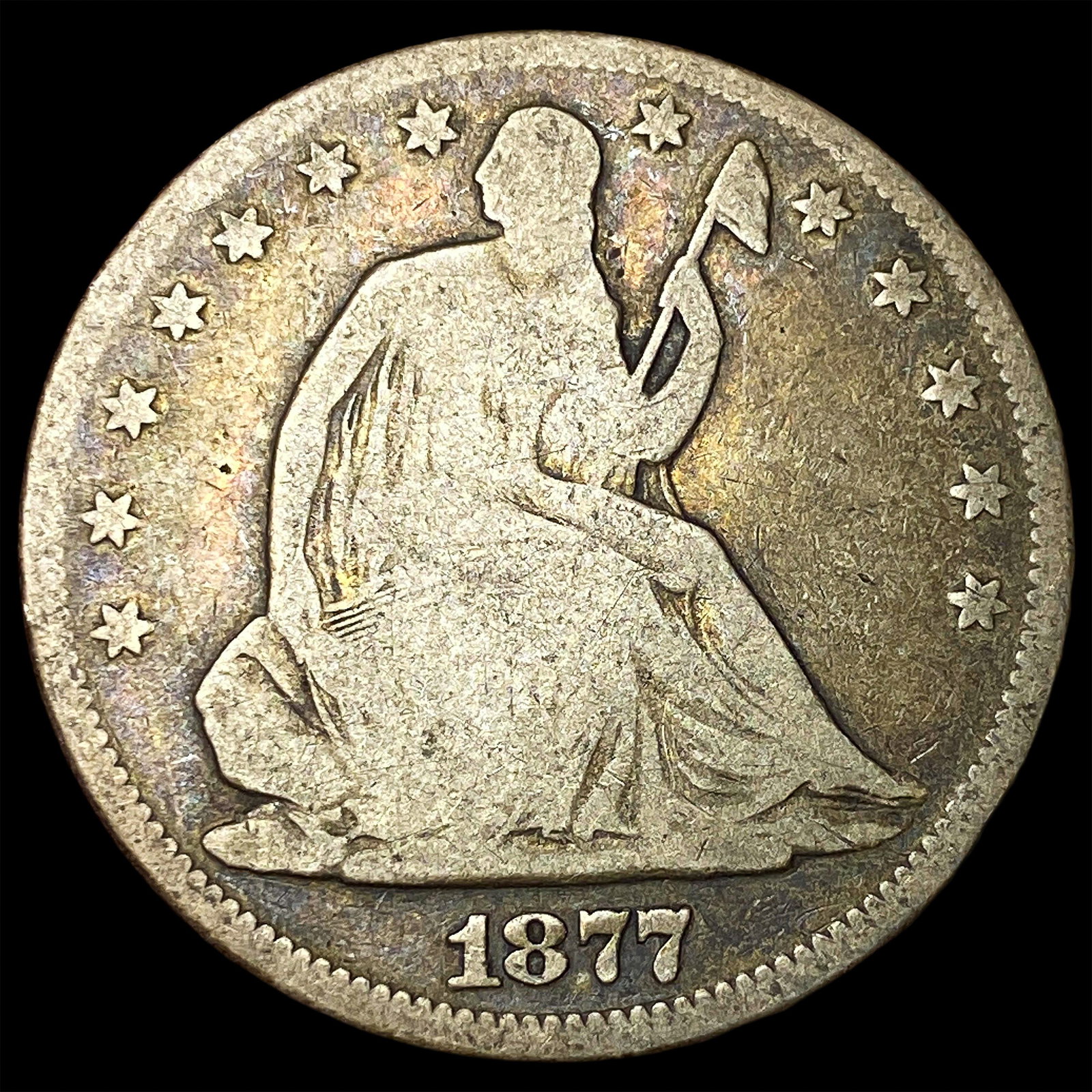 1877 Seated Liberty Half Dollar NICELY CIRCULATED: 1877 Seated Liberty Half Dollar NICELY CIRCULATED