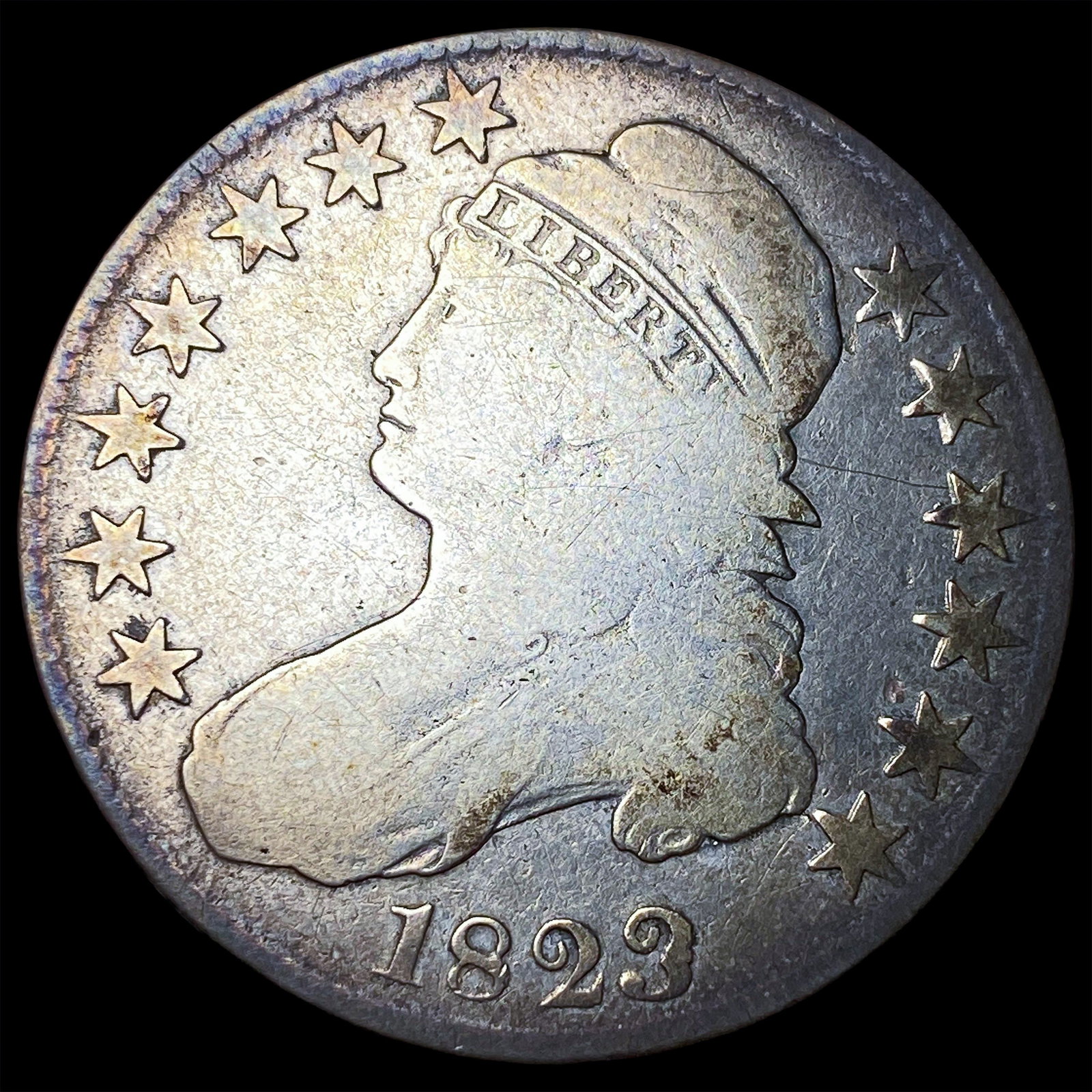 1823 Capped Bust Half Dollar NICELY CIRCULATED (1 of 2)