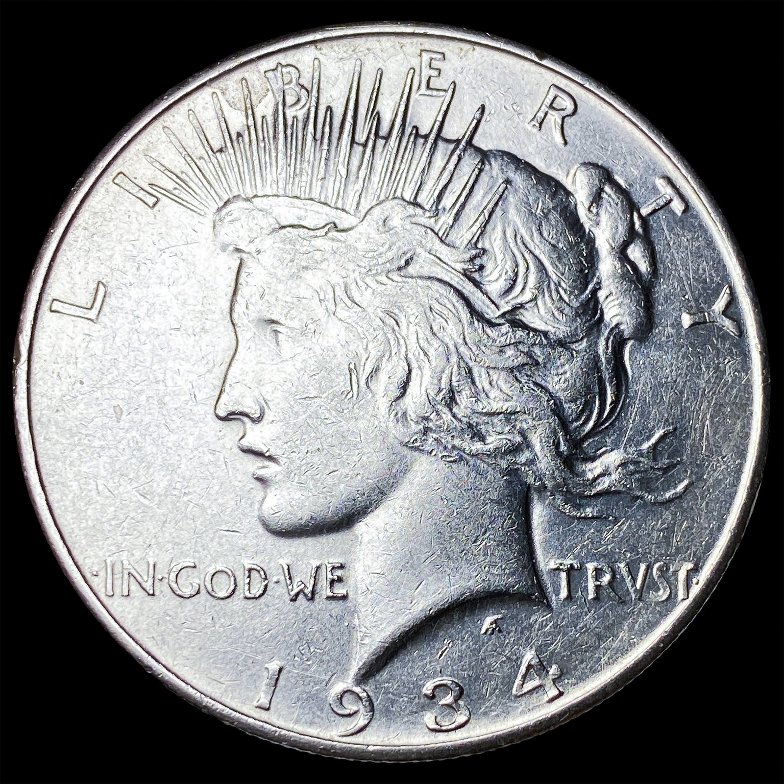 1934-D Silver Peace Dollar NEARLY UNCIRCULATED: 1934-D Silver Peace Dollar NEARLY UNCIRCULATED