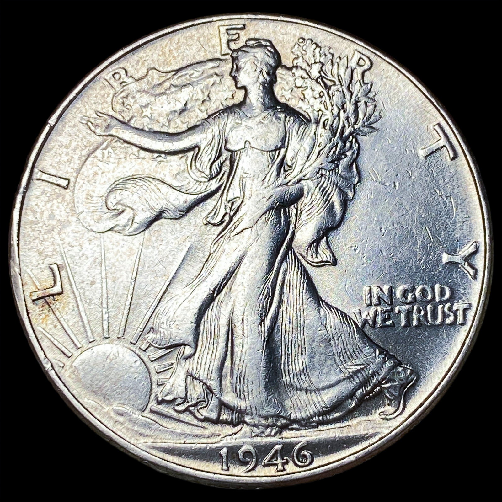 1946 Silver Half Dollar (Walking Liberty) CHOICE AU: 1946 Silver Half Dollar (Walking Liberty) CHOICE AU