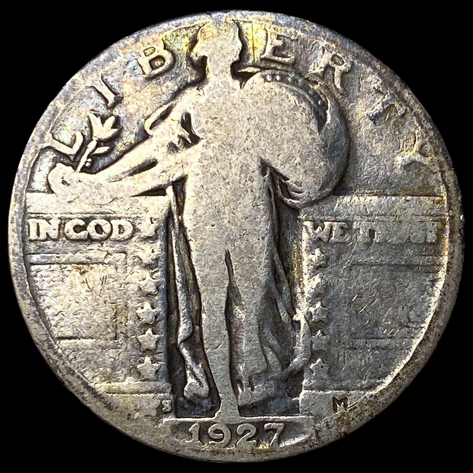 1927 Standing Liberty Silver Quarter NICELY CIRCULATED: 1927 Standing Liberty Silver Quarter NICELY CIRCULATED