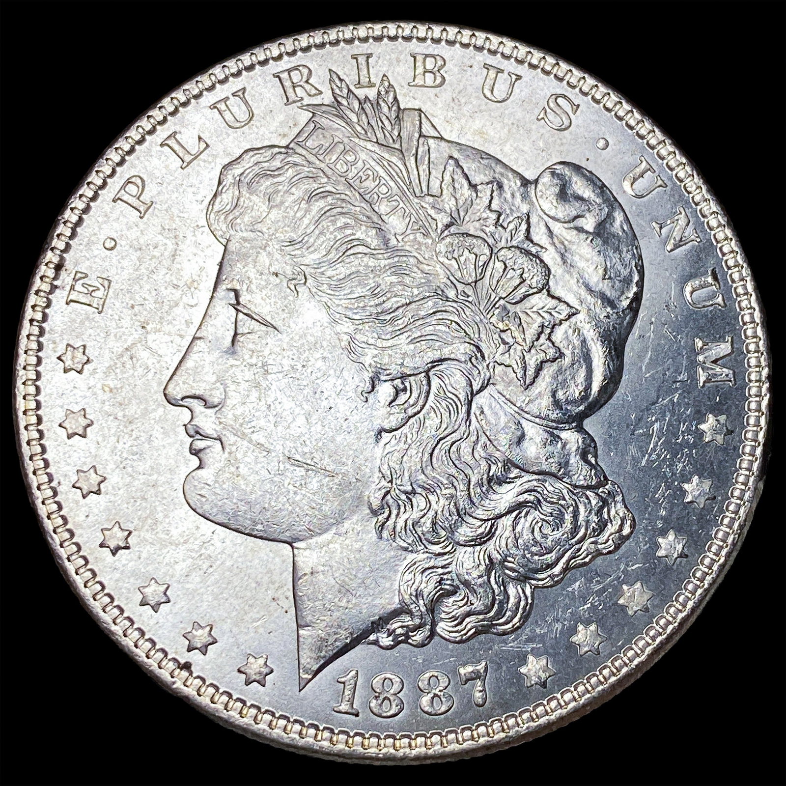 1887 Silver Morgan Dollar GEM BU: 1887 Silver Morgan Dollar GEM BU
