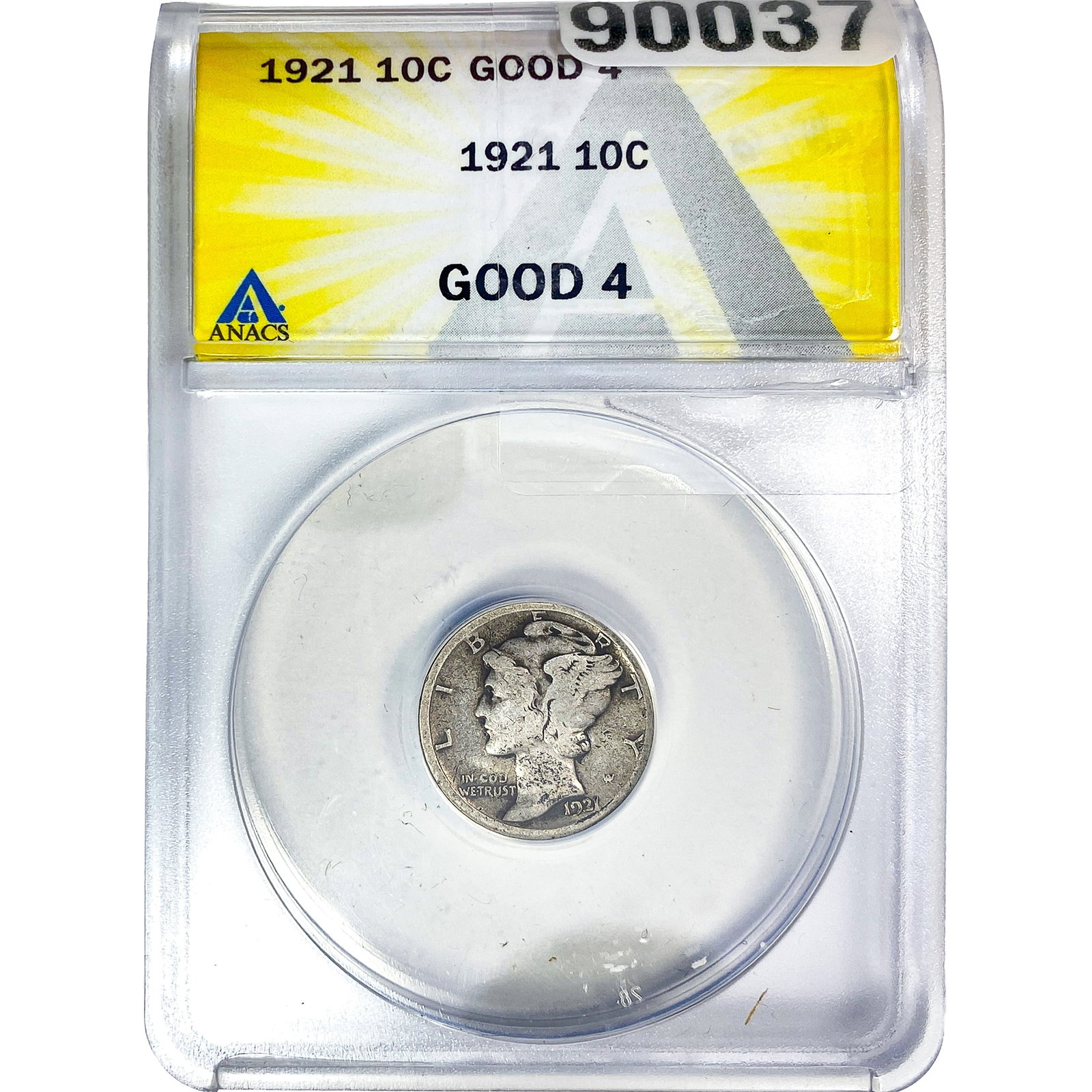 1921 Mercury Silver Dime ANACS G4 (1 of 2)