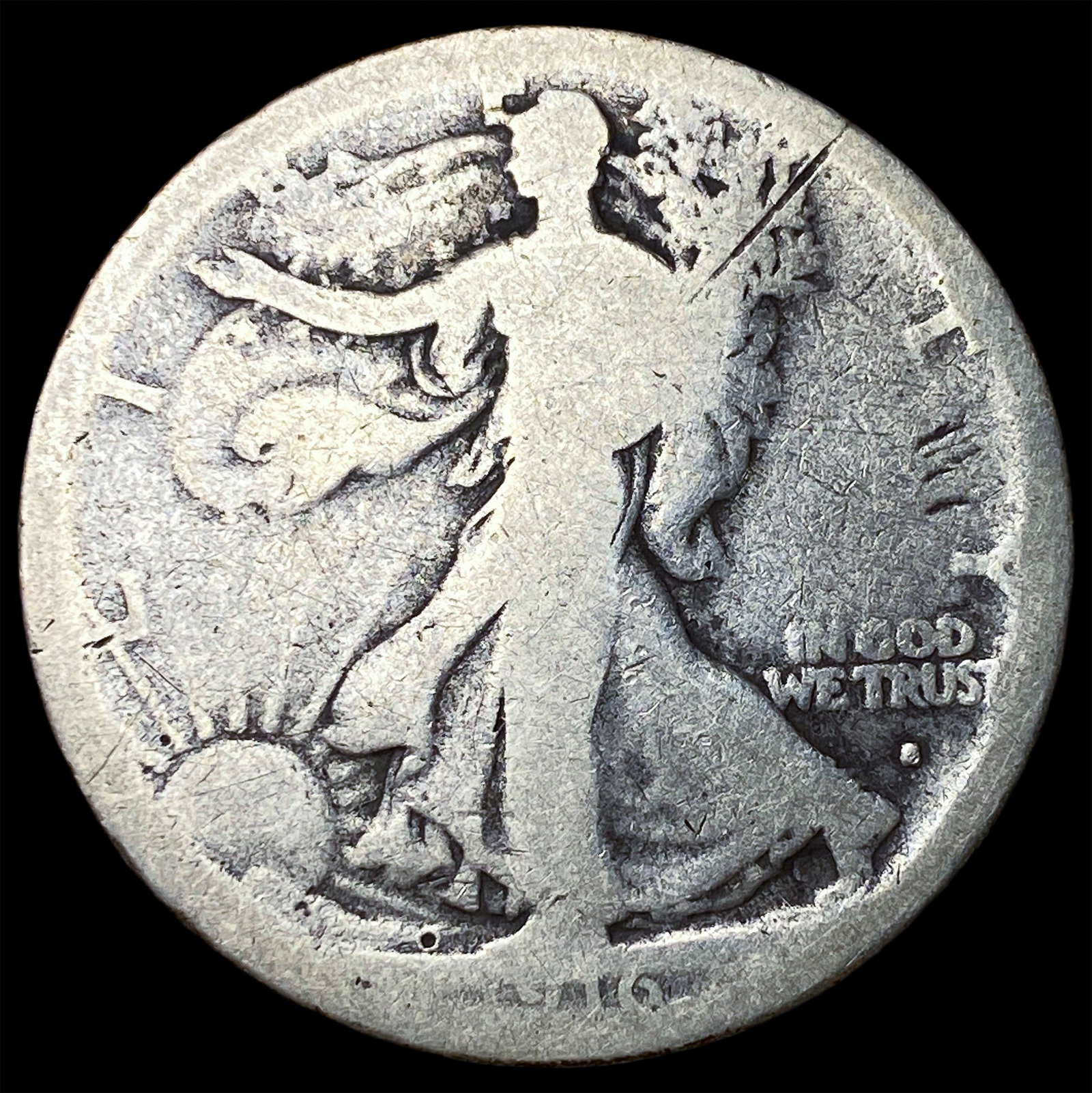 Walking Liberty Half Dollar 1916. NICELY CIRCULATED: Walking Liberty Half Dollar 1916. NICELY CIRCULATED