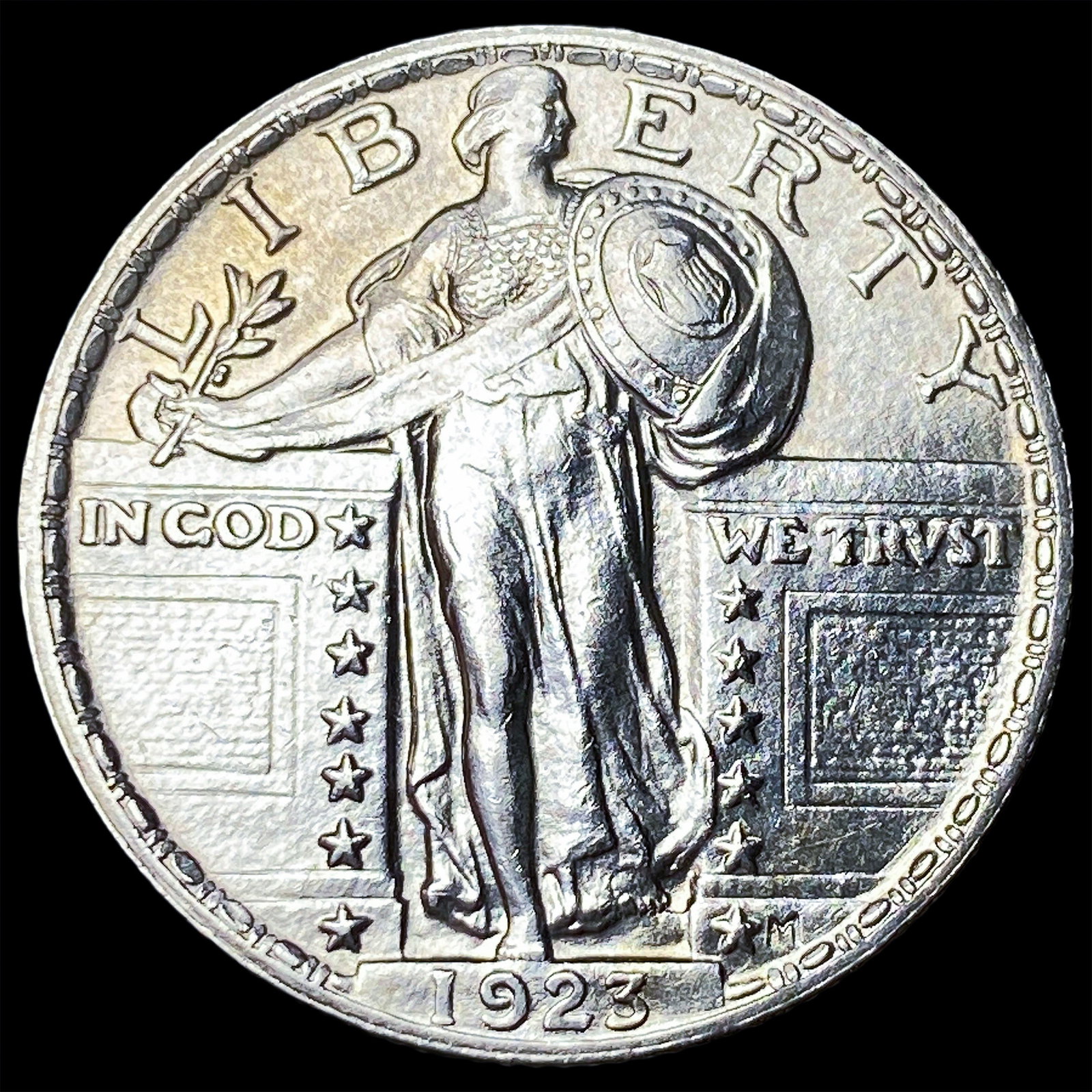 1923 Silver Standing Liberty Quarter CHOICE AU: 1923 Silver Standing Liberty Quarter CHOICE AU