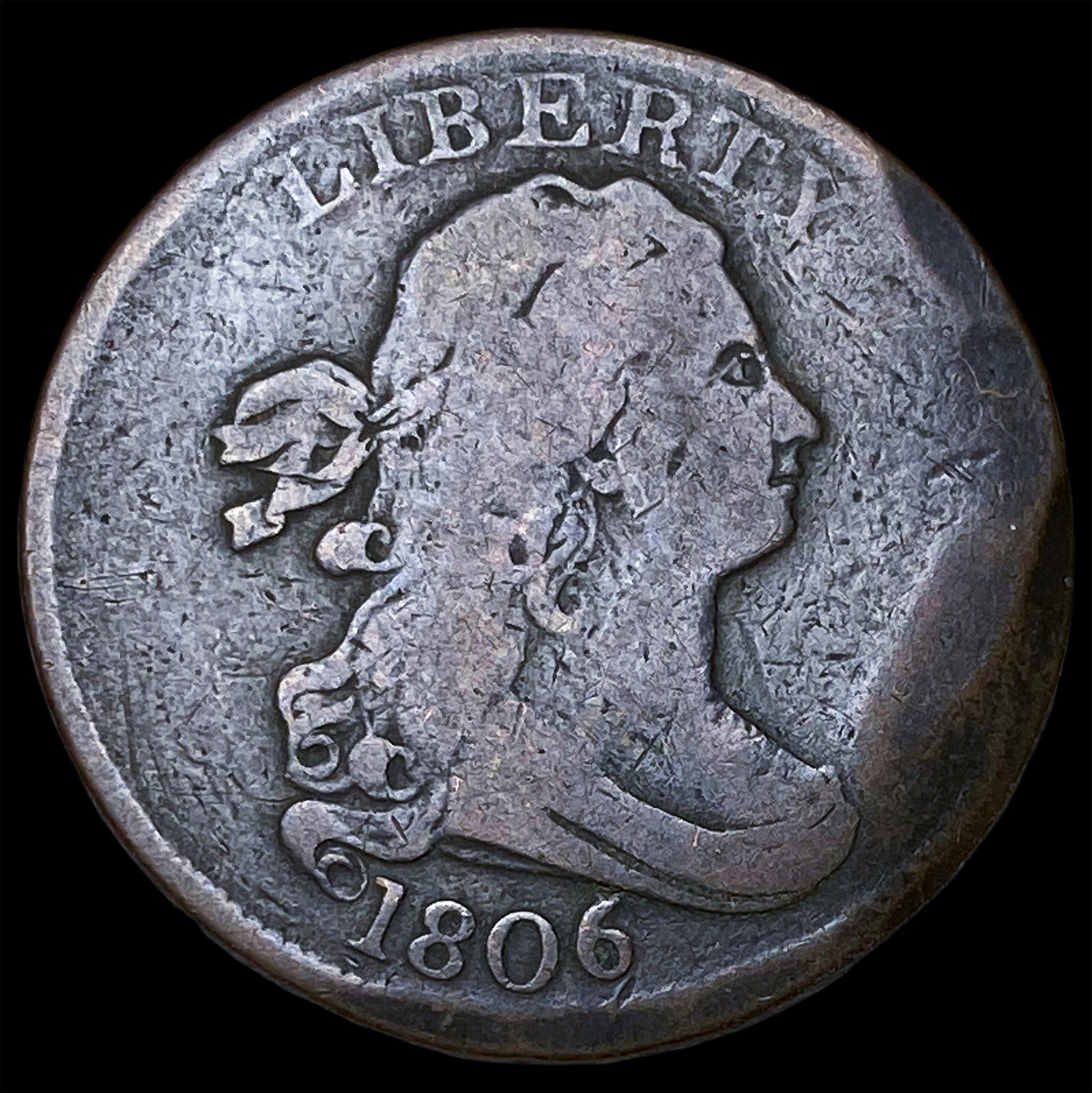 1806 Draped Bust Half Cent NICELY CIRCULATED (1 of 2)
