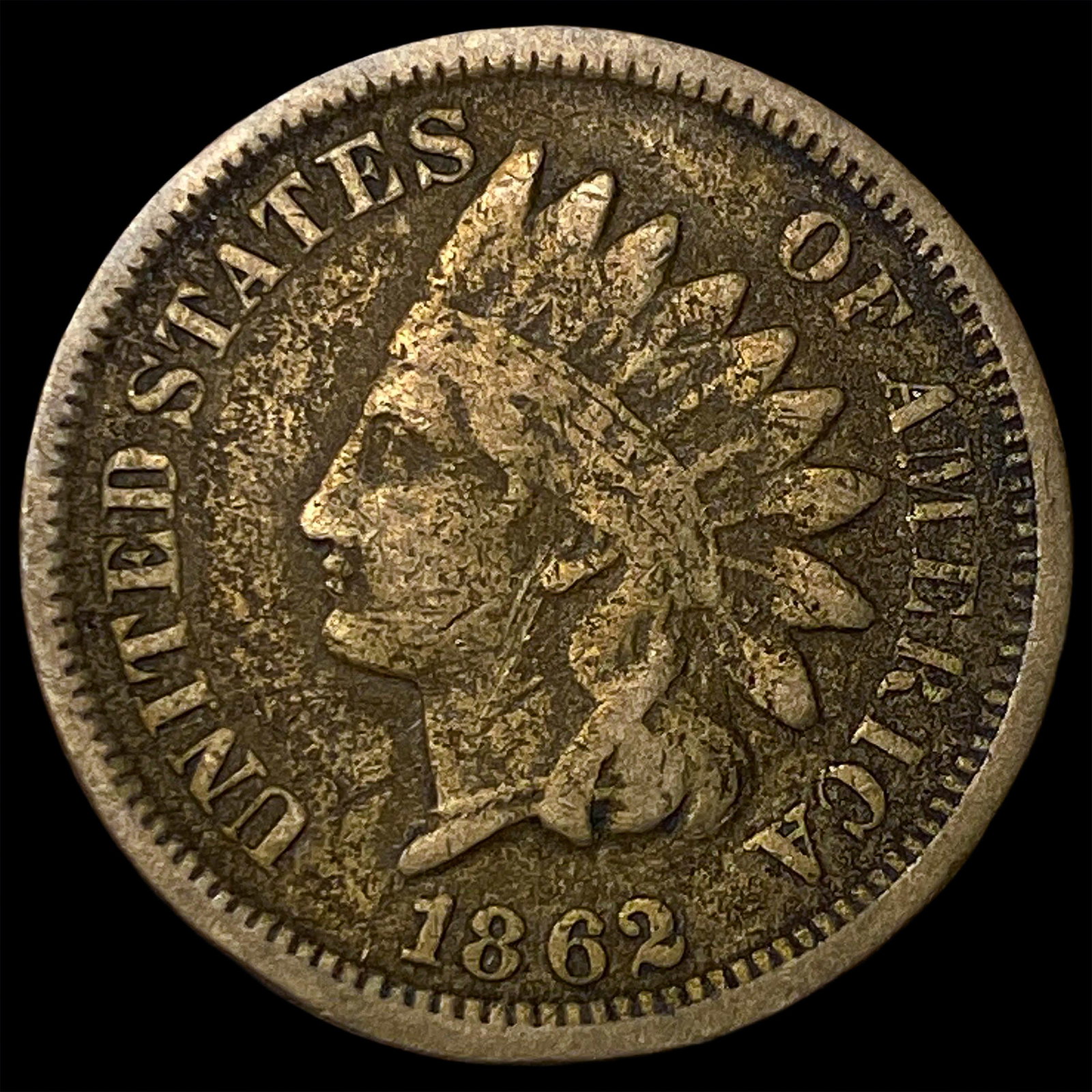 1862 Indian Head Cent ABOUT UNCIRCULATED: 1862 Indian Head Cent ABOUT UNCIRCULATED