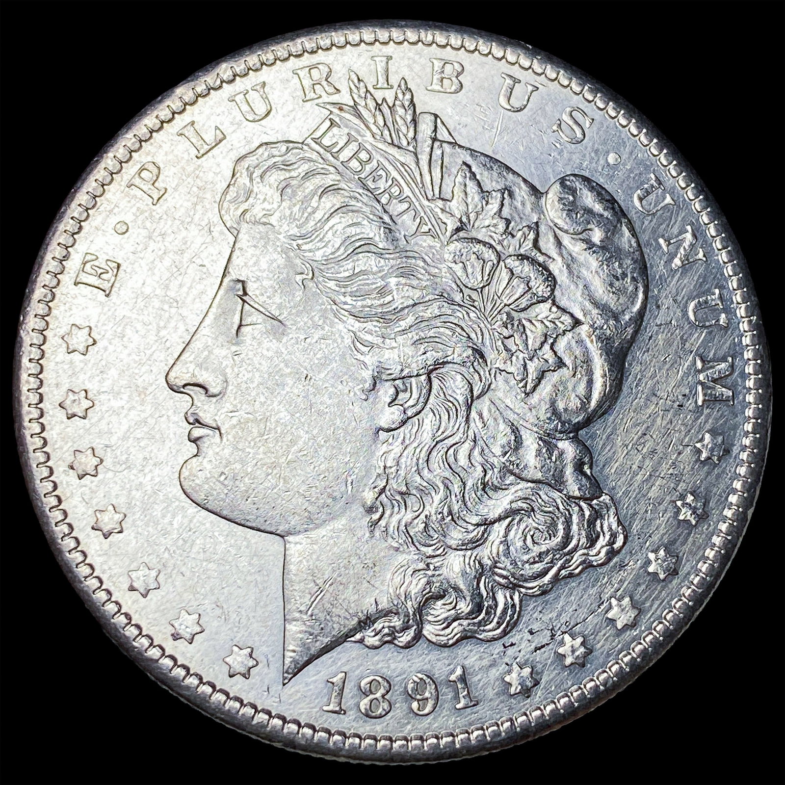 1891-S Silver Morgan Dollar CLOSELY UNCIRCULATED: 1891-S Silver Morgan Dollar CLOSELY UNCIRCULATED
