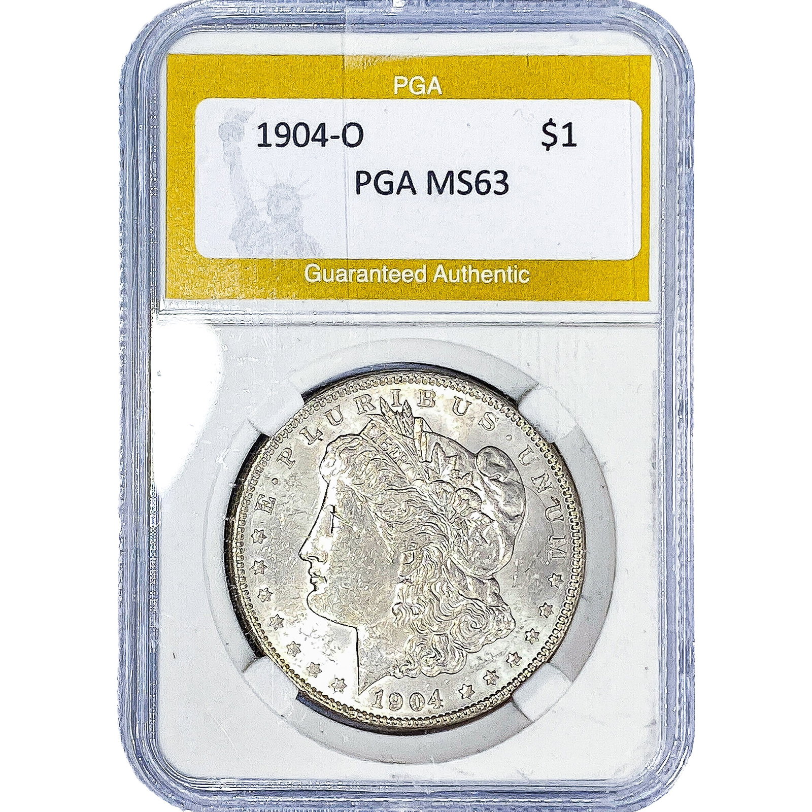 1904-O Morgan Silver Dollar PGA MS63: 1904-O Morgan Silver Dollar PGA MS63