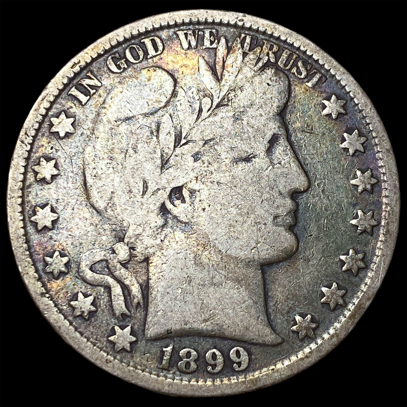 1899 Silver Barber Half Dollar ABOUT UNCIRCULATED: 1899 Silver Barber Half Dollar ABOUT UNCIRCULATED