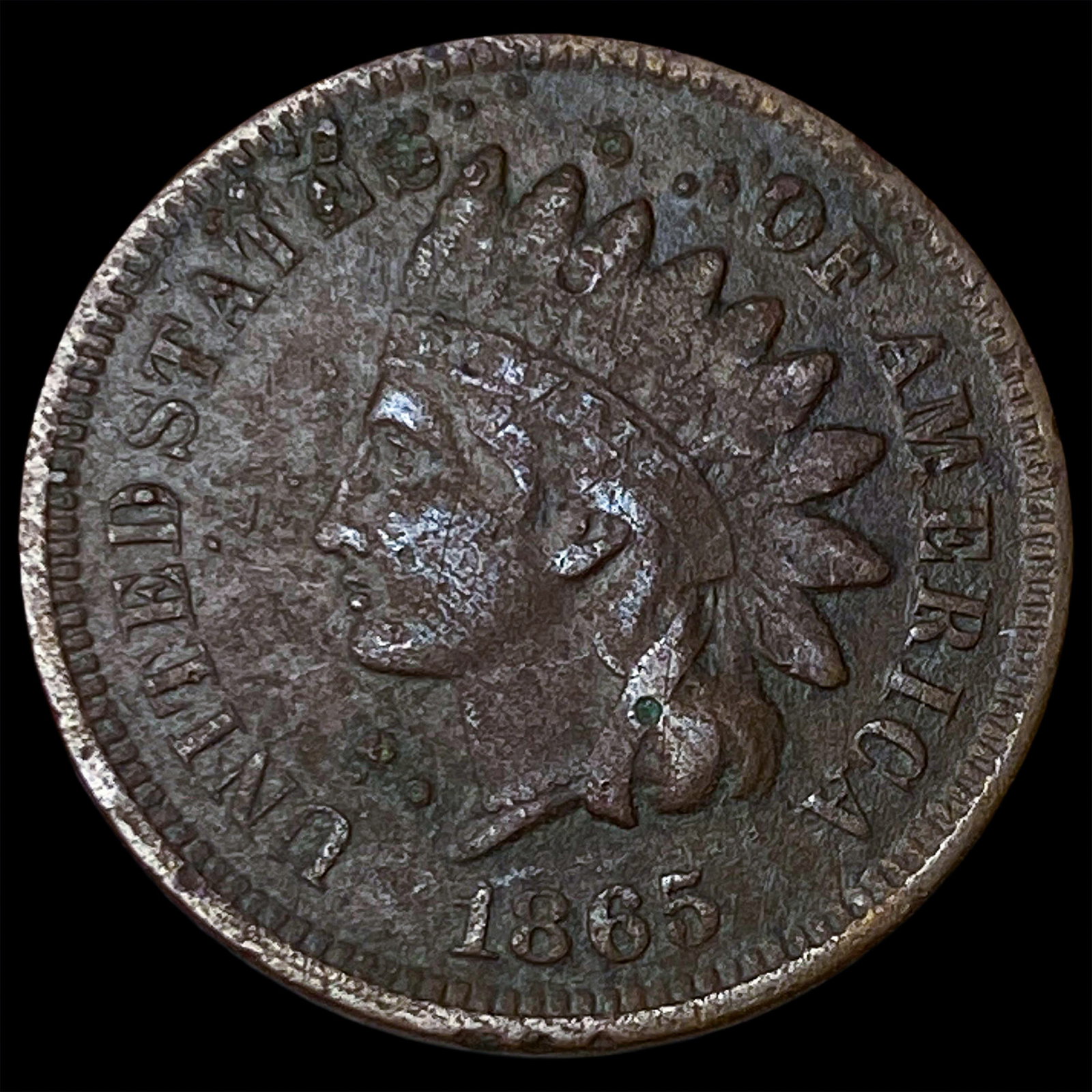 1865 Indian Head Cent NEARLY UNCIRCULATED: 1865 Indian Head Cent NEARLY UNCIRCULATED