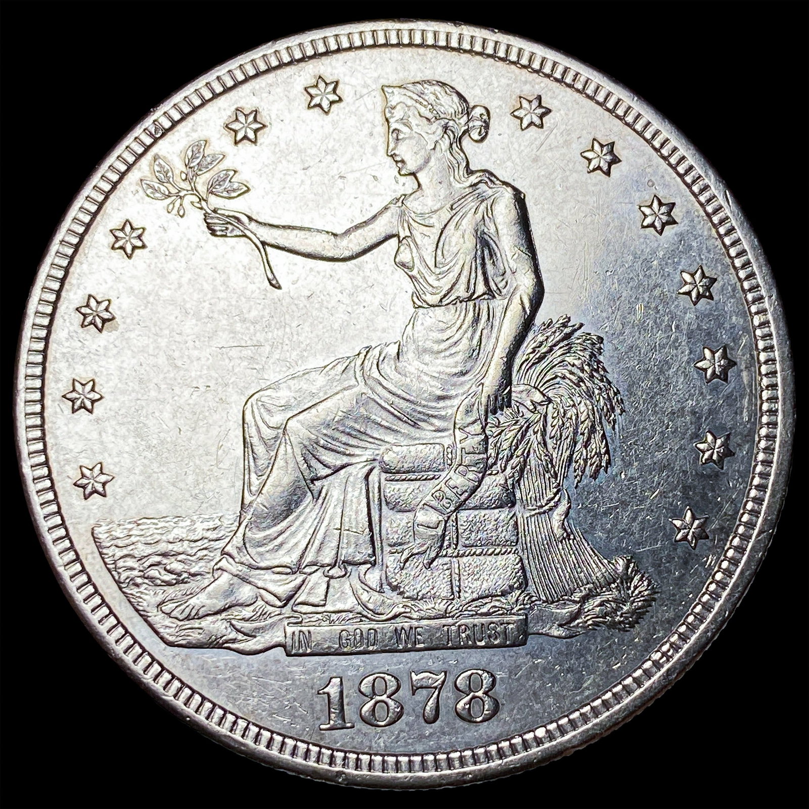 1878-S Silver Trade Dollar CLOSELY UNCIRCULATED: 1878-S Silver Trade Dollar CLOSELY UNCIRCULATED