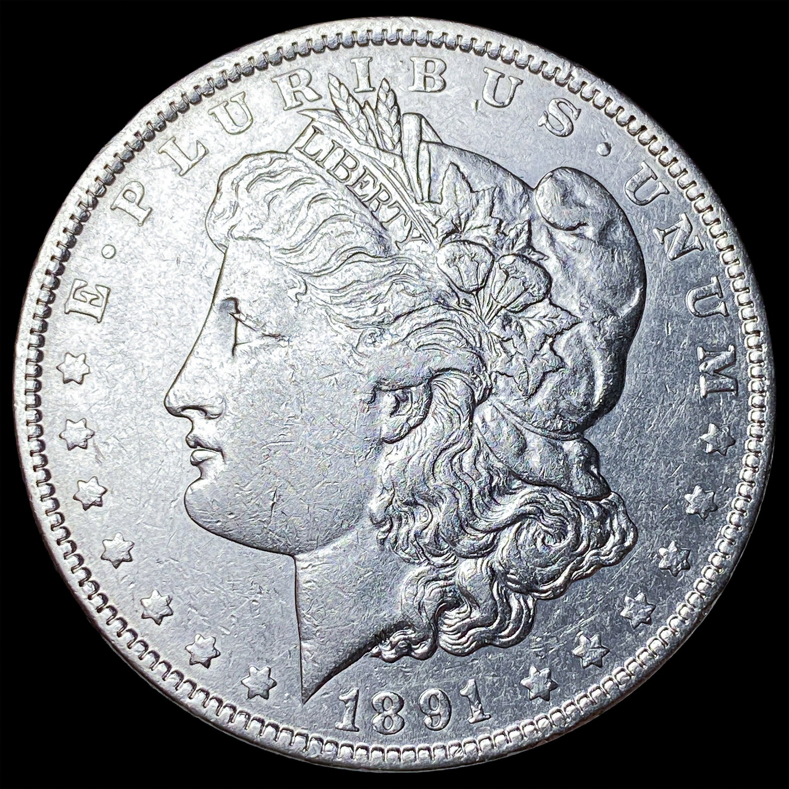 1891 Morgan Silver Dollar NEARLY UNCIRCULATED: 1891 Morgan Silver Dollar NEARLY UNCIRCULATED