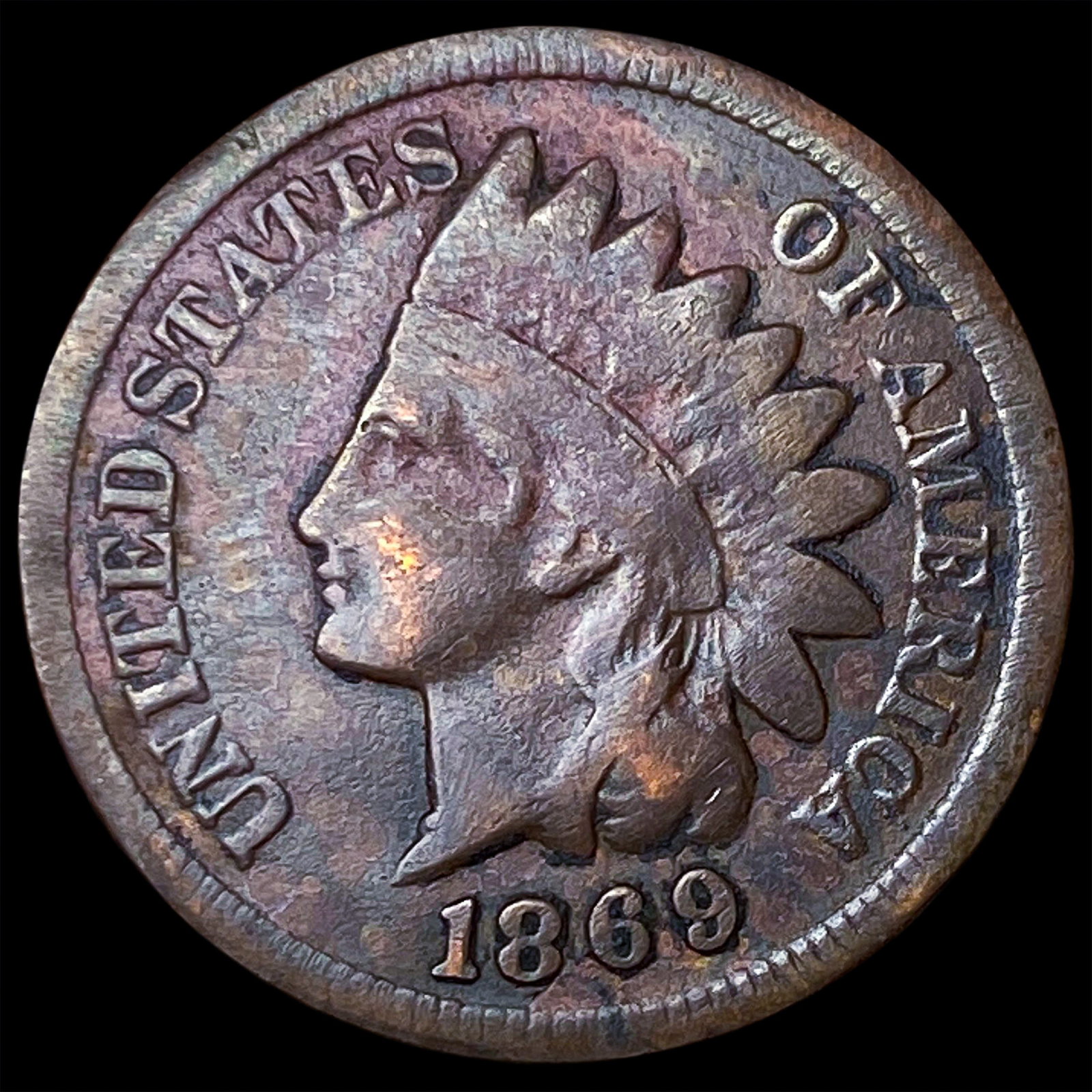 1869 Indian Head Cent LIGHTLY CIRCULATED: 1869 Indian Head Cent LIGHTLY CIRCULATED