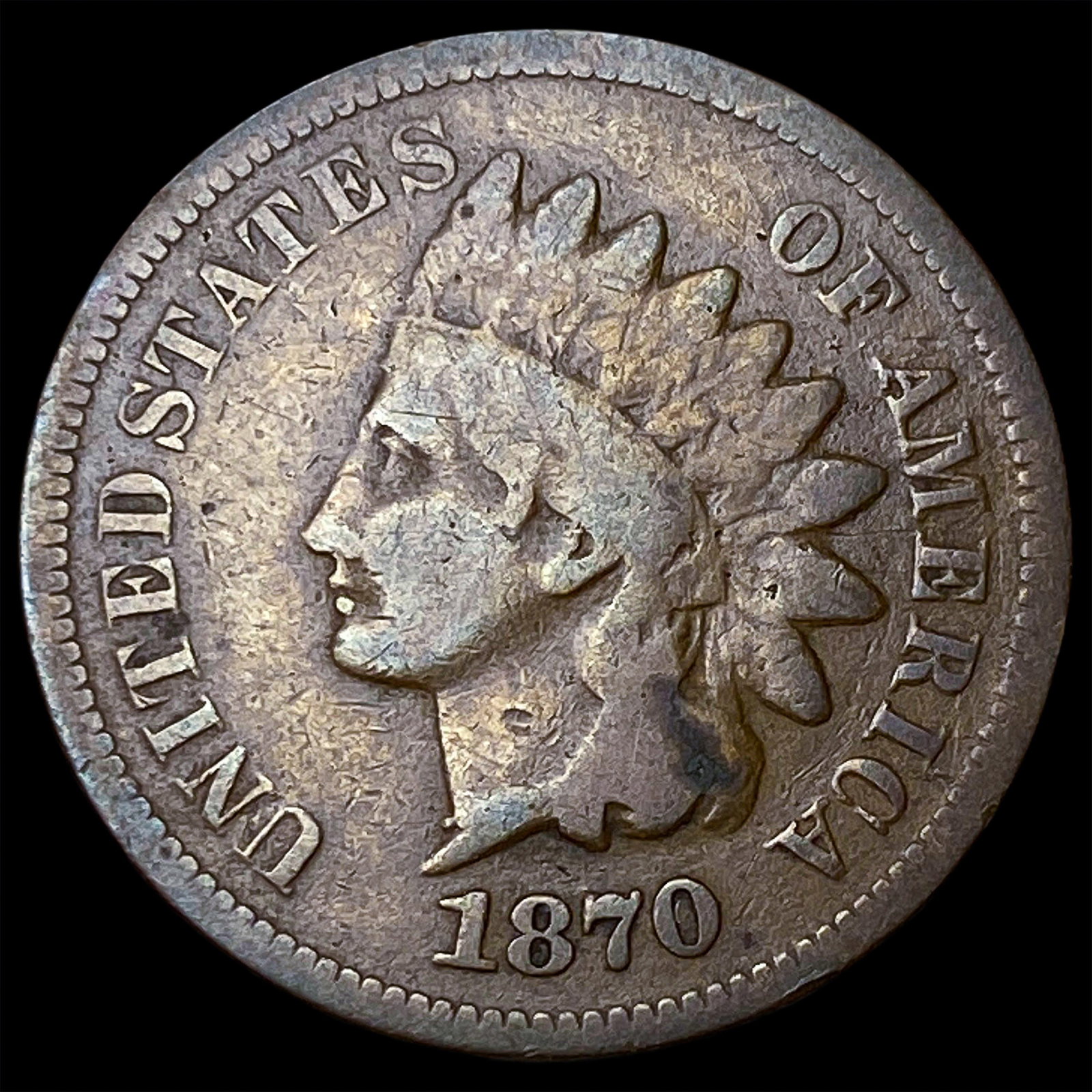 1870 Indian Head Cent NICELY CIRCULATED: 1870 Indian Head Cent NICELY CIRCULATED